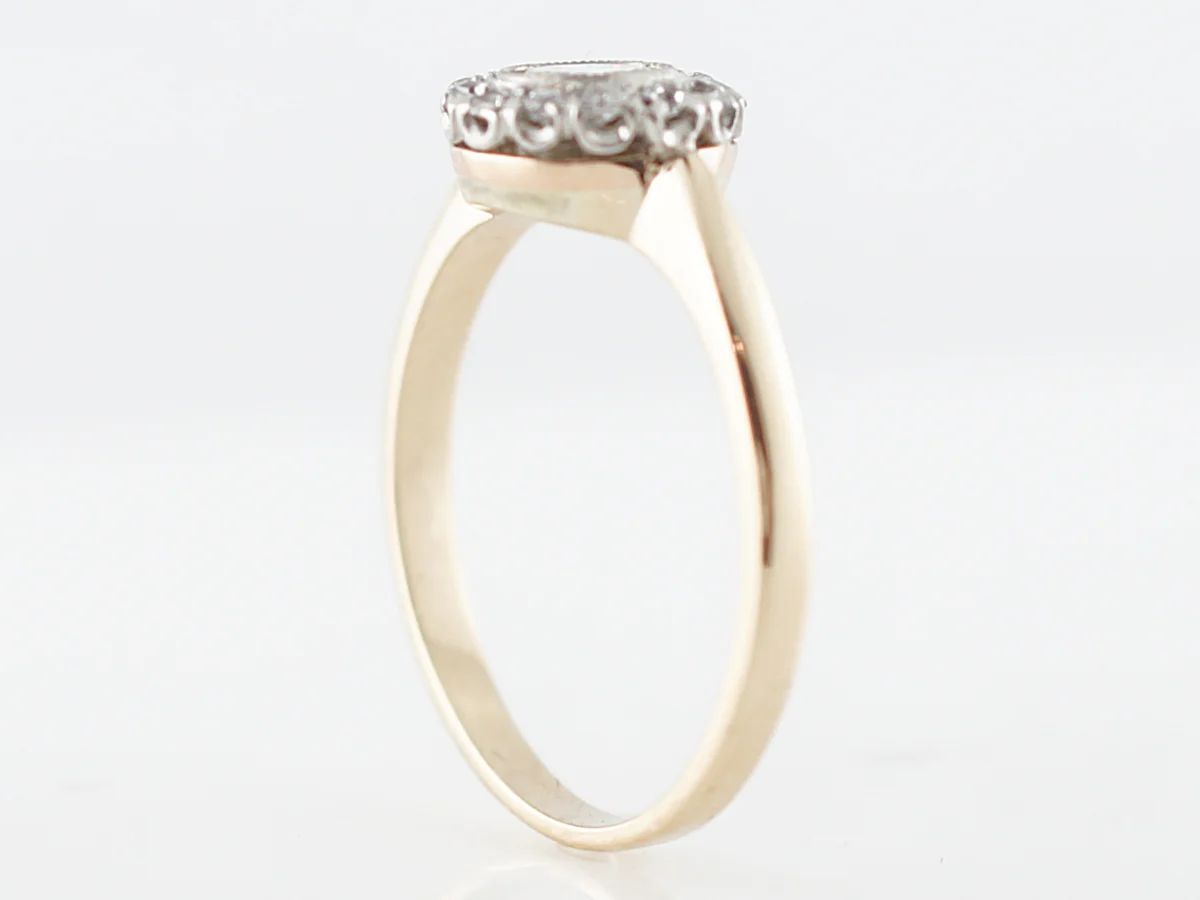 Bezel Set Victorian Diamond Cluster Ring in Yellow Gold - Image 4