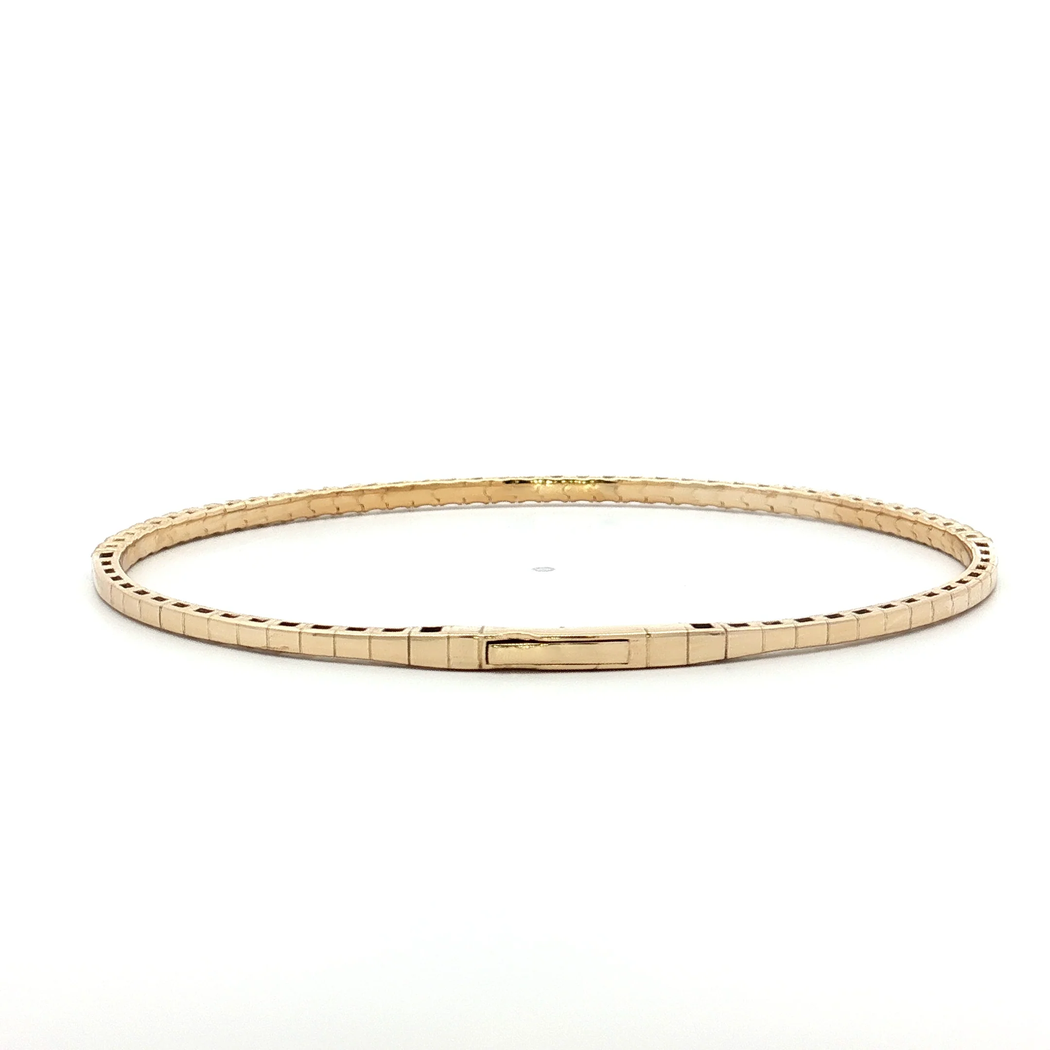 BLACK FRIDAY SPECIAL Diamond Flexible Bangle Bracelet in 14k Yellow Gold - Image 4