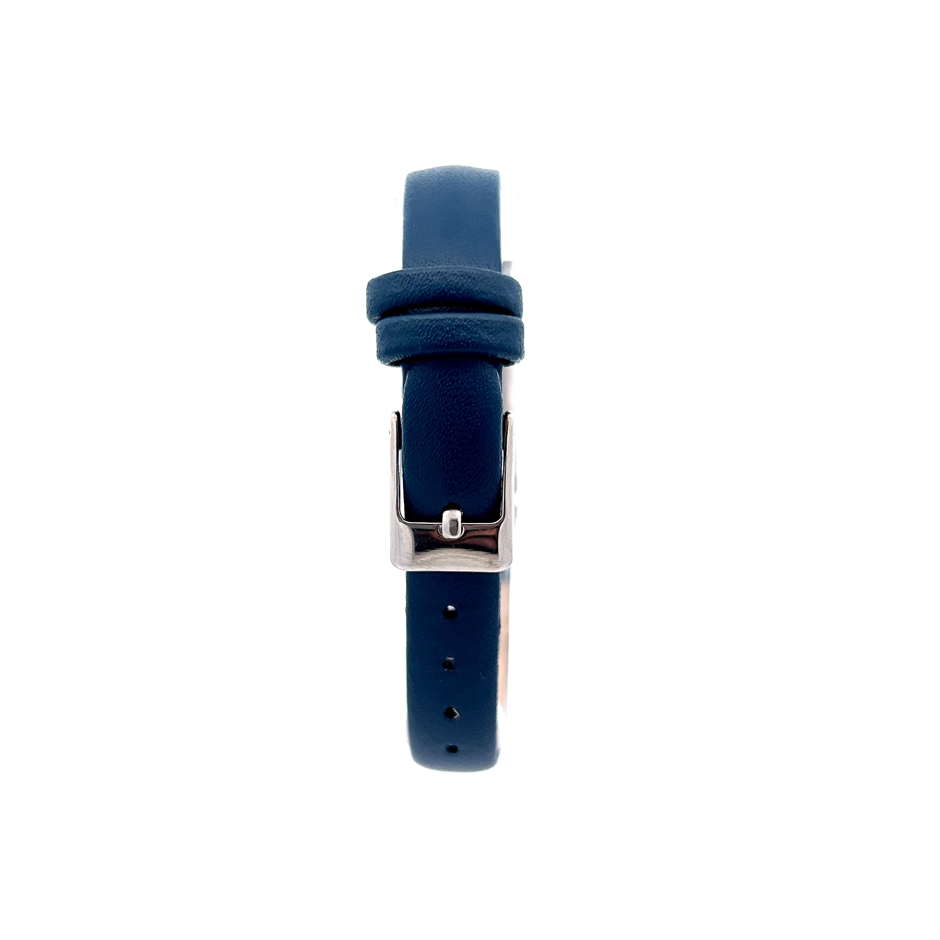 Blue Strap Antique Art Deco Diamond Watch in Platinum - Image 4