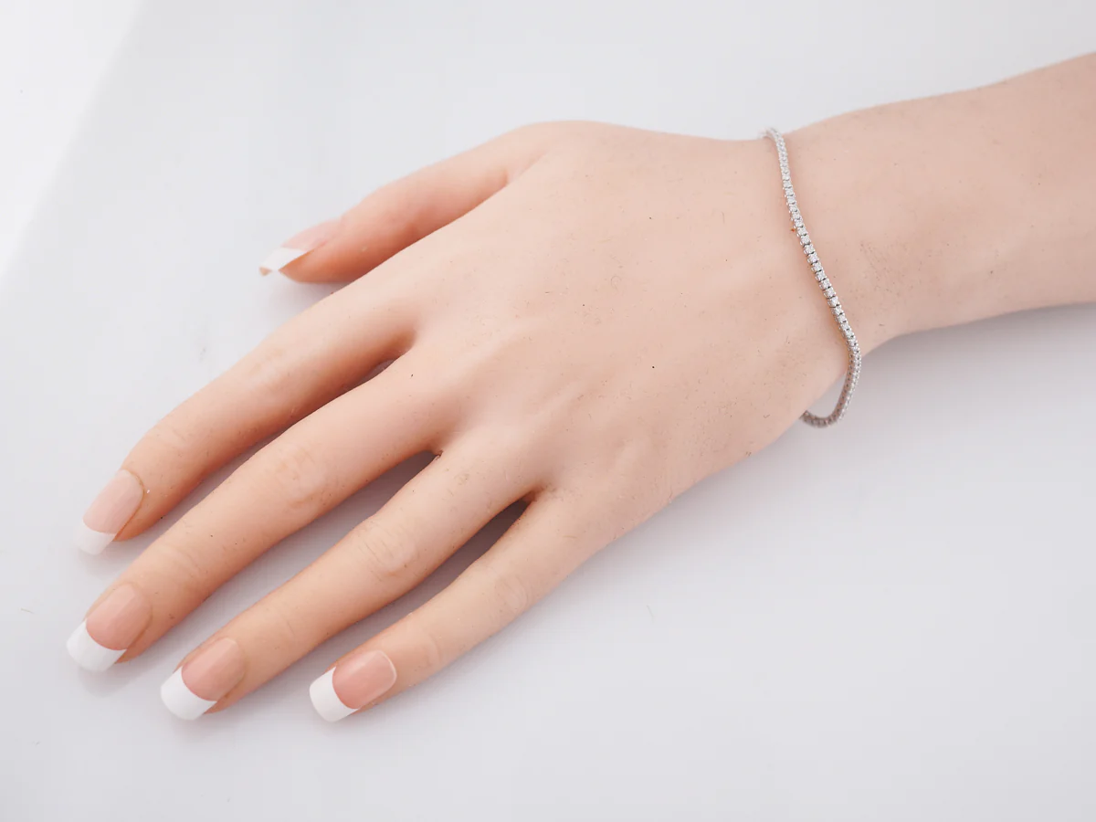 Bracelet Modern 1.15 Round Brilliant Cut Diamonds in 18k White Gold - Image 4