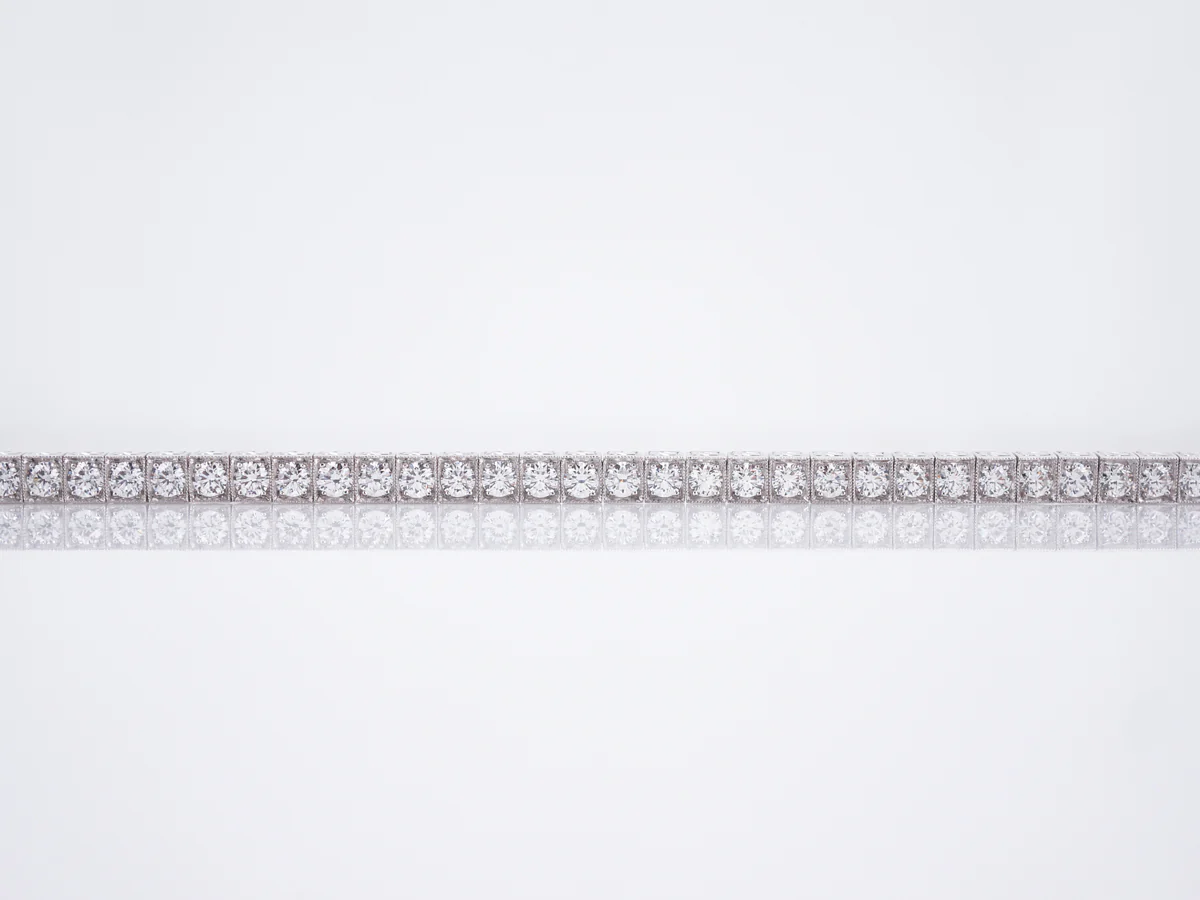 Bracelet Modern 6.03 Round Brilliant Cut Diamonds in Platinum - Image 3