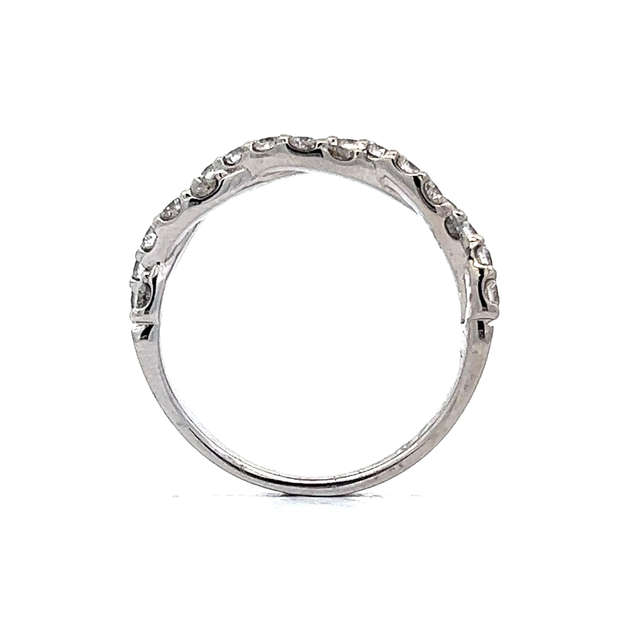 Braided Pave Diamond Wedding Band in 14k White Gold - Image 4