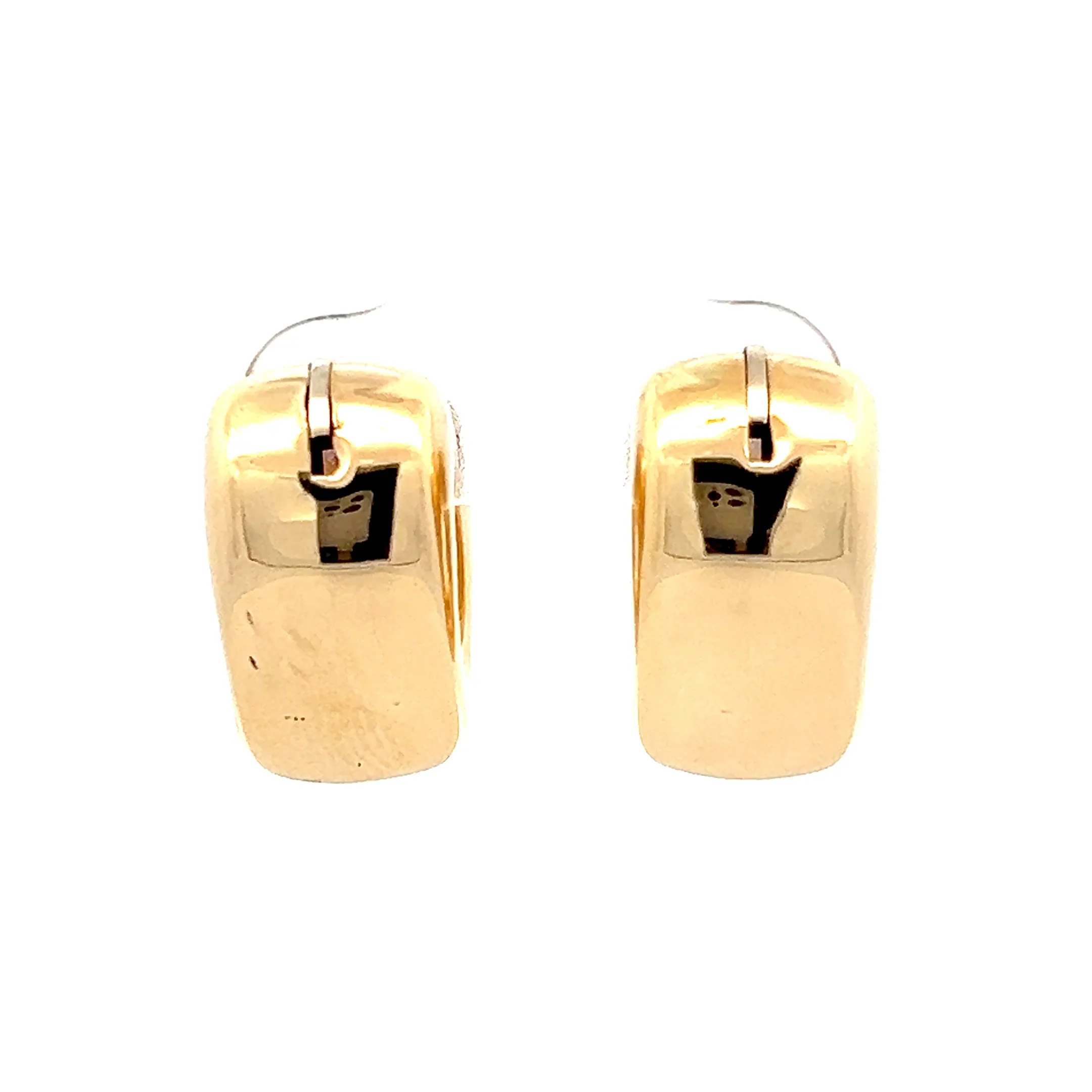 Bubble Heart Huggie Hoop Earrings in 14k