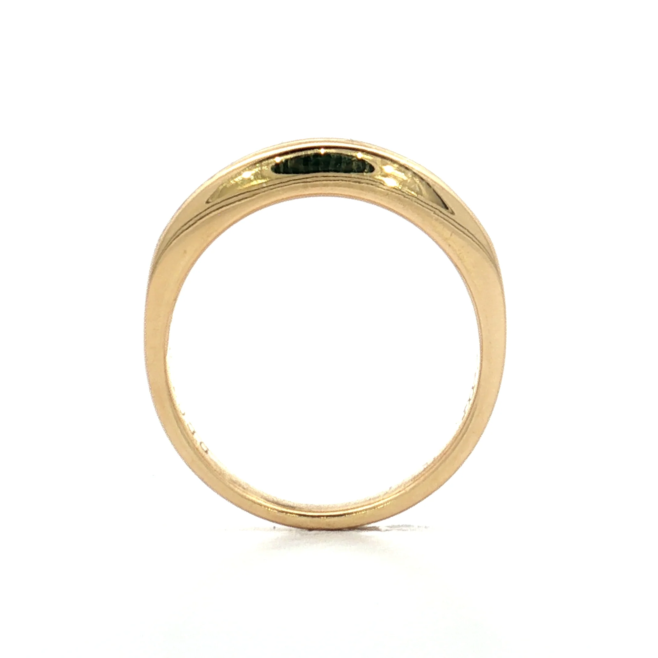 Carre Cut Sapphire & Diamond Wedding Band 18k - Image 4