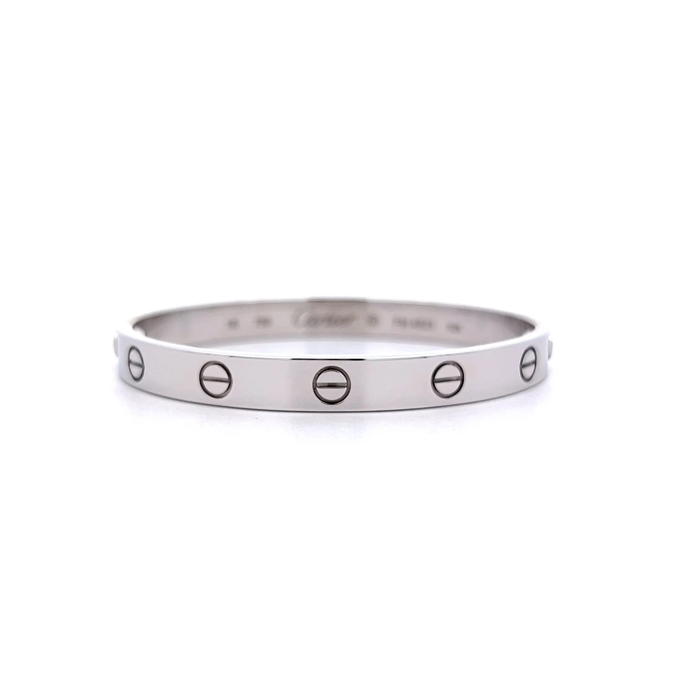 Cartier Love Bangle Bracelet 18k White Gold