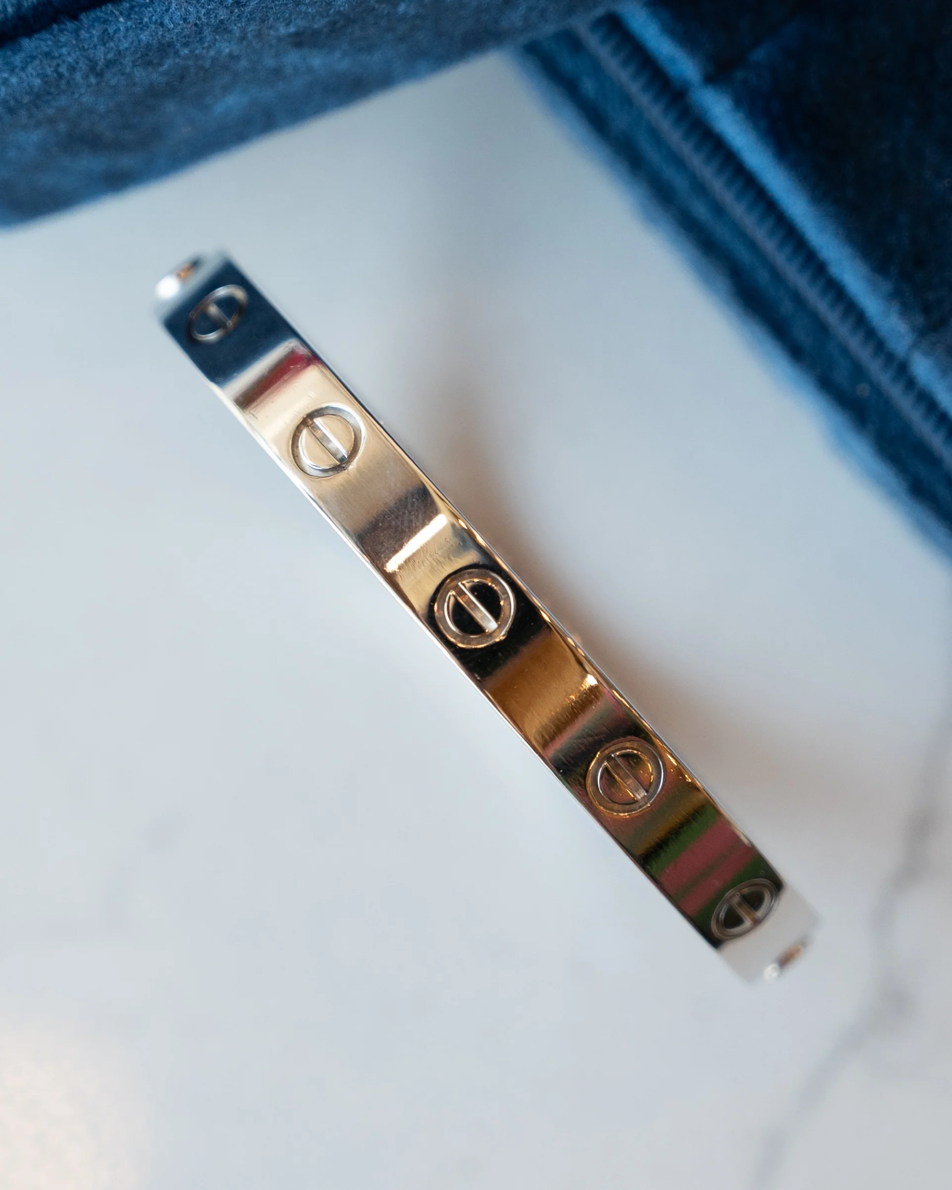 Cartier Love Bangle Bracelet 18k White Gold - Image 6