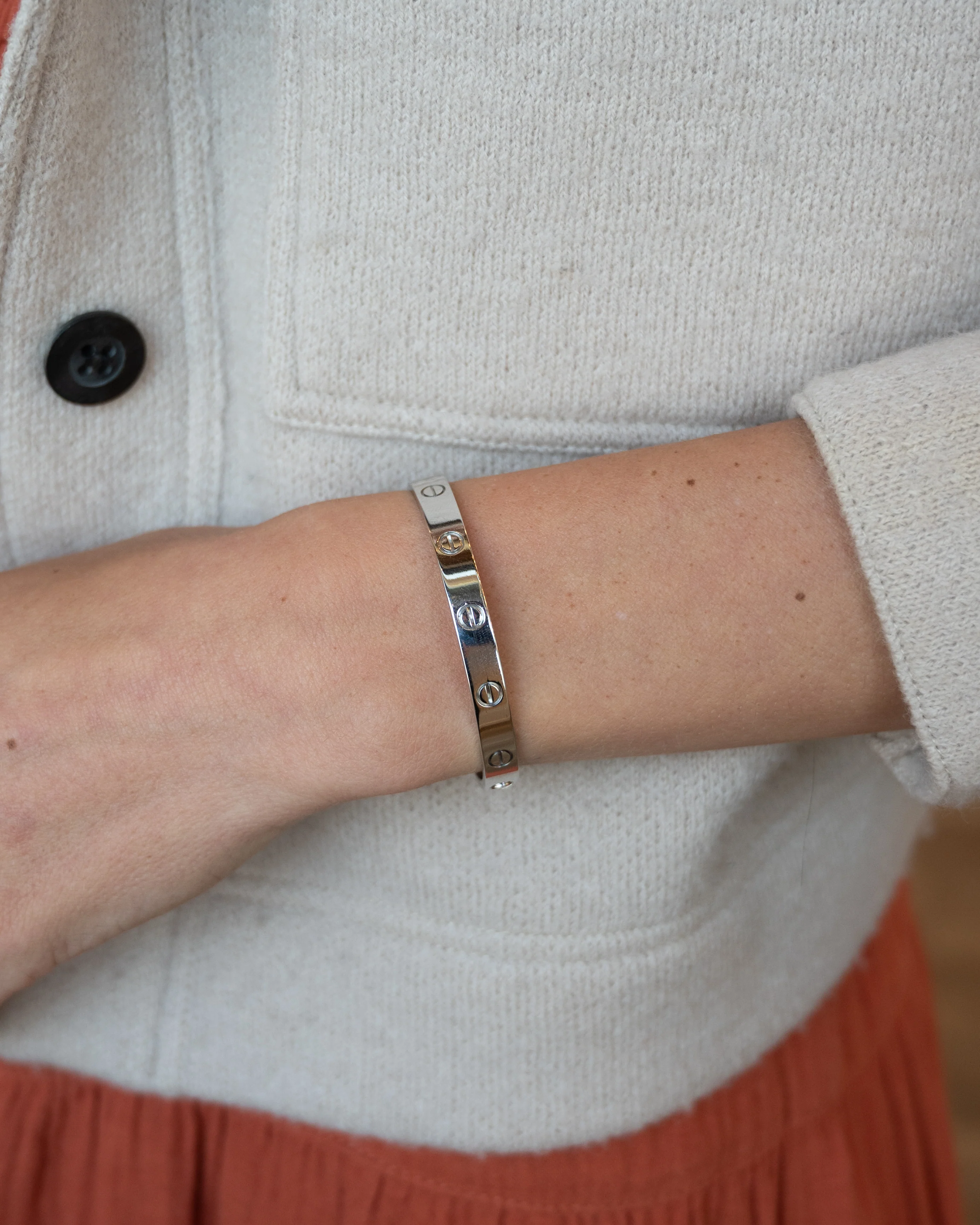Cartier Love Bangle Bracelet 18k White Gold - Image 8