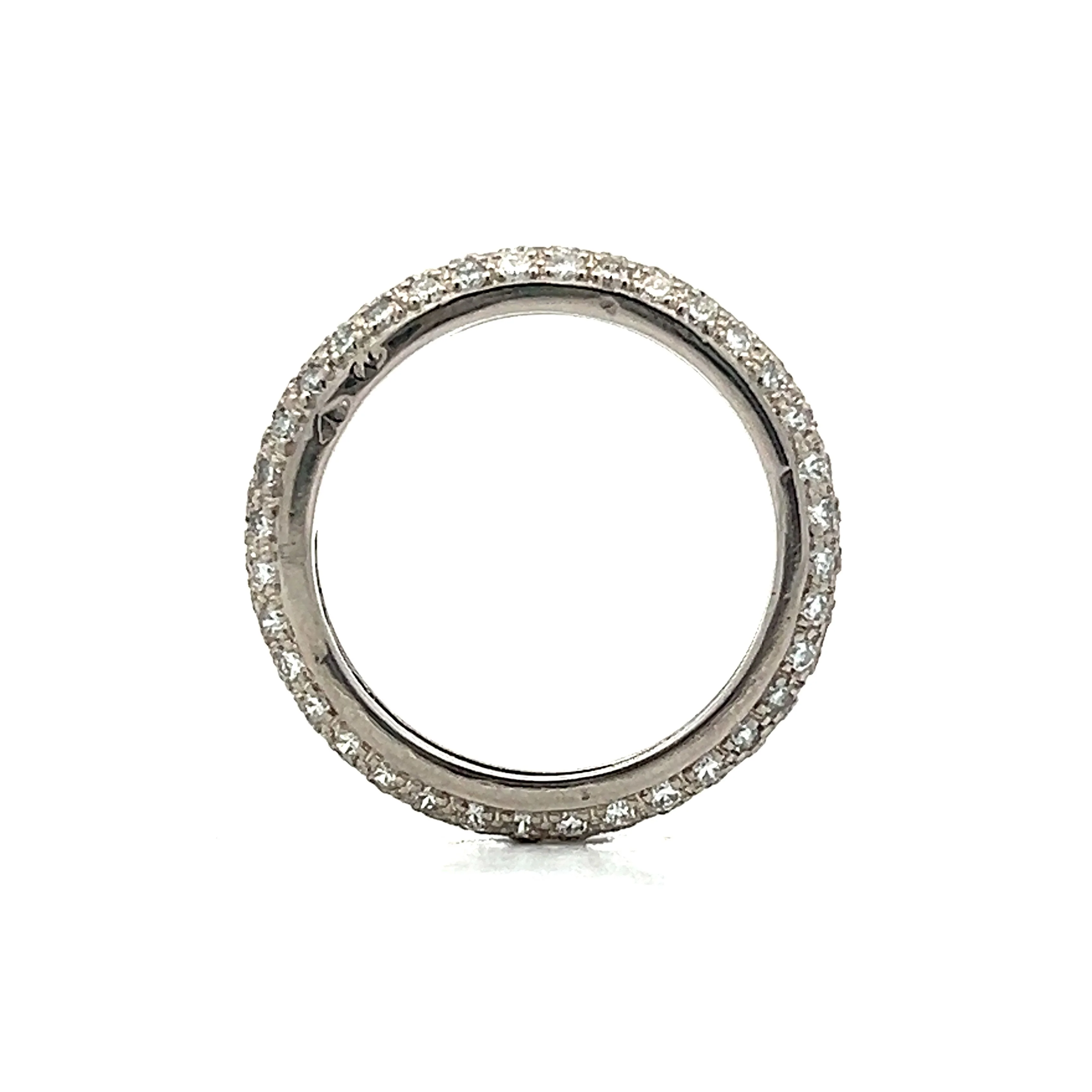 Cartier Pave Diamond Eternity Stacking Ring in Platinum - Image 4