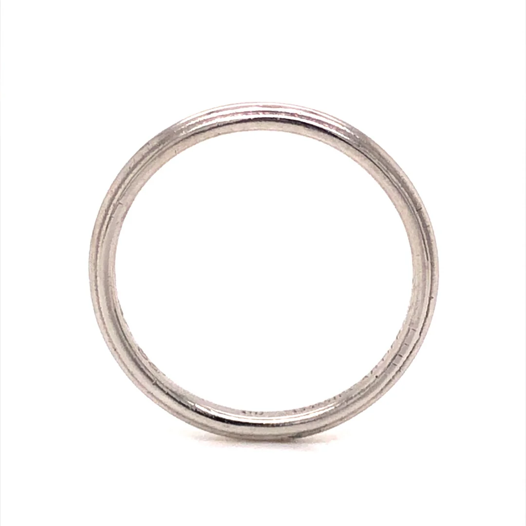 Cartier Thin Wedding Band in Platinum - Image 3