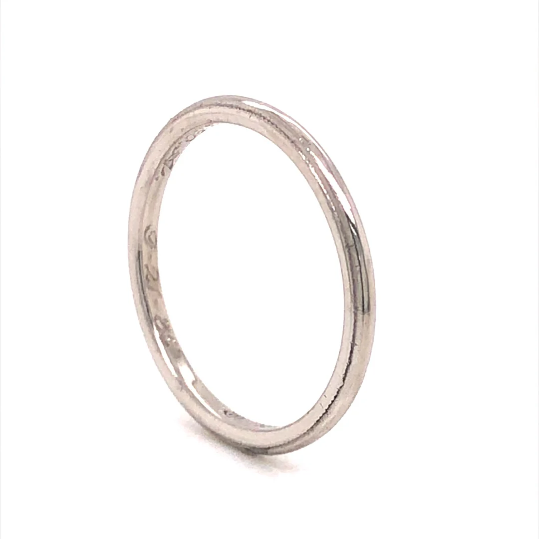 Cartier Thin Wedding Band in Platinum - Image 4