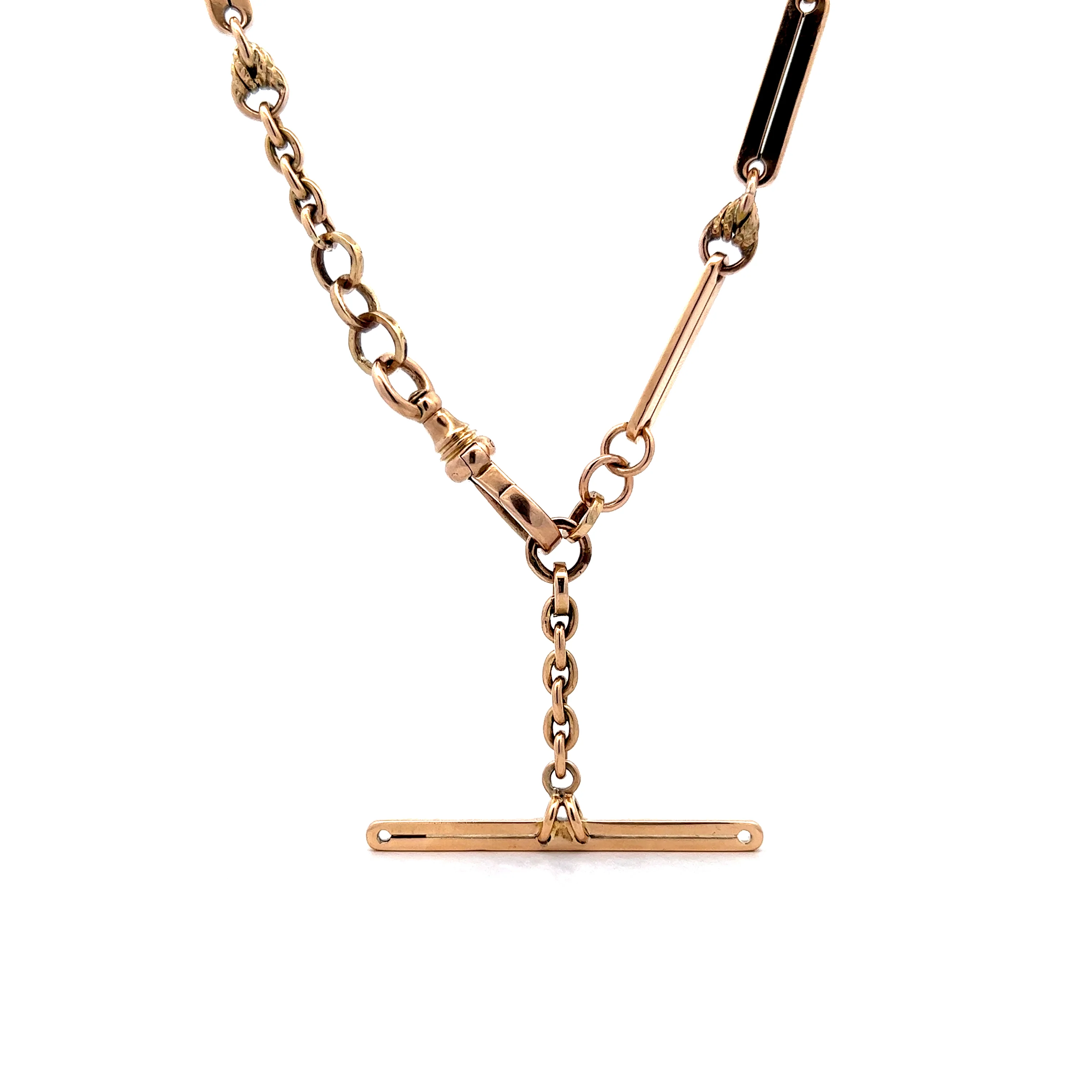 Antique Victorian Chain Necklace in 14k Yellow Gold