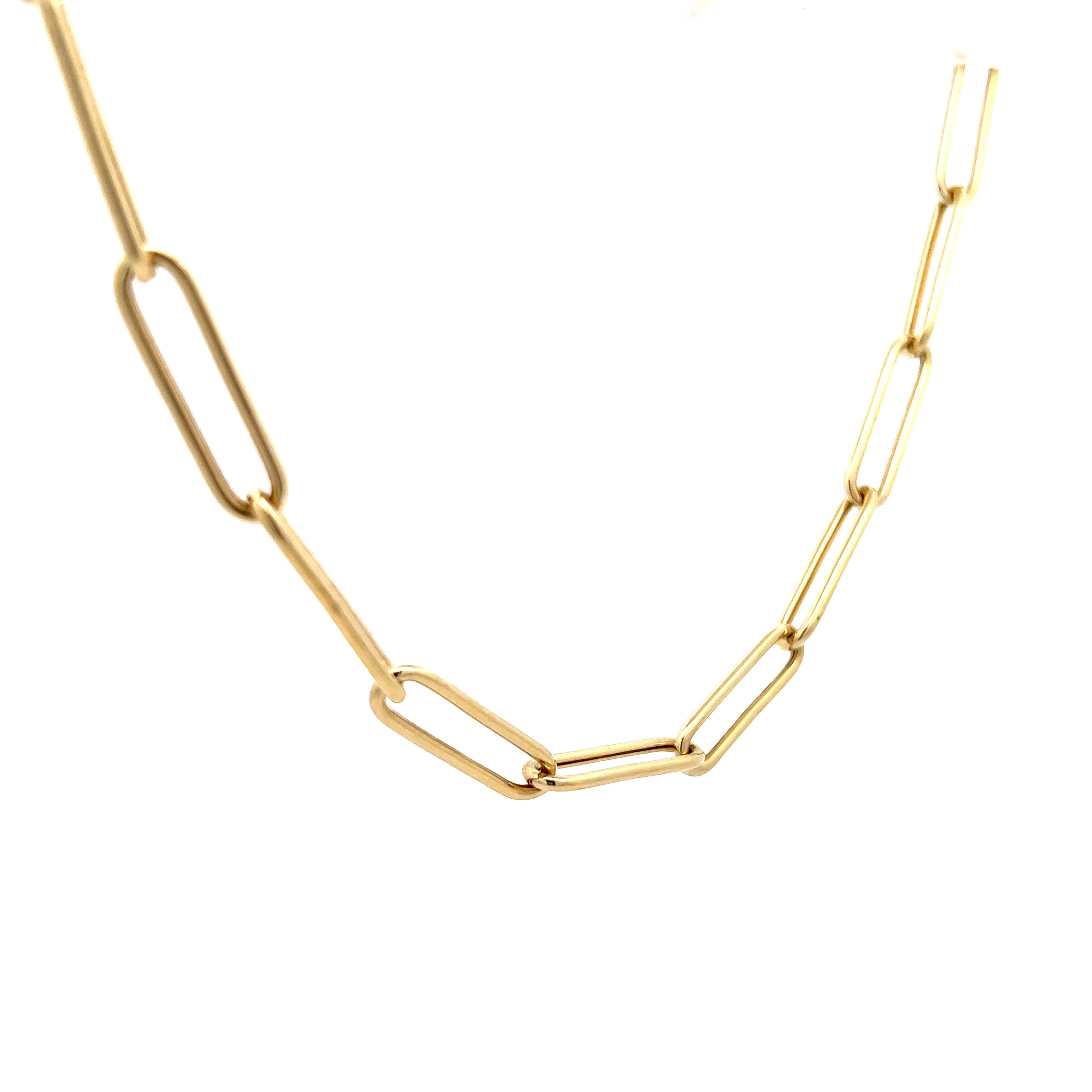 18" Paperclip Chain Necklace in 14k Yellow Gold - Image 3