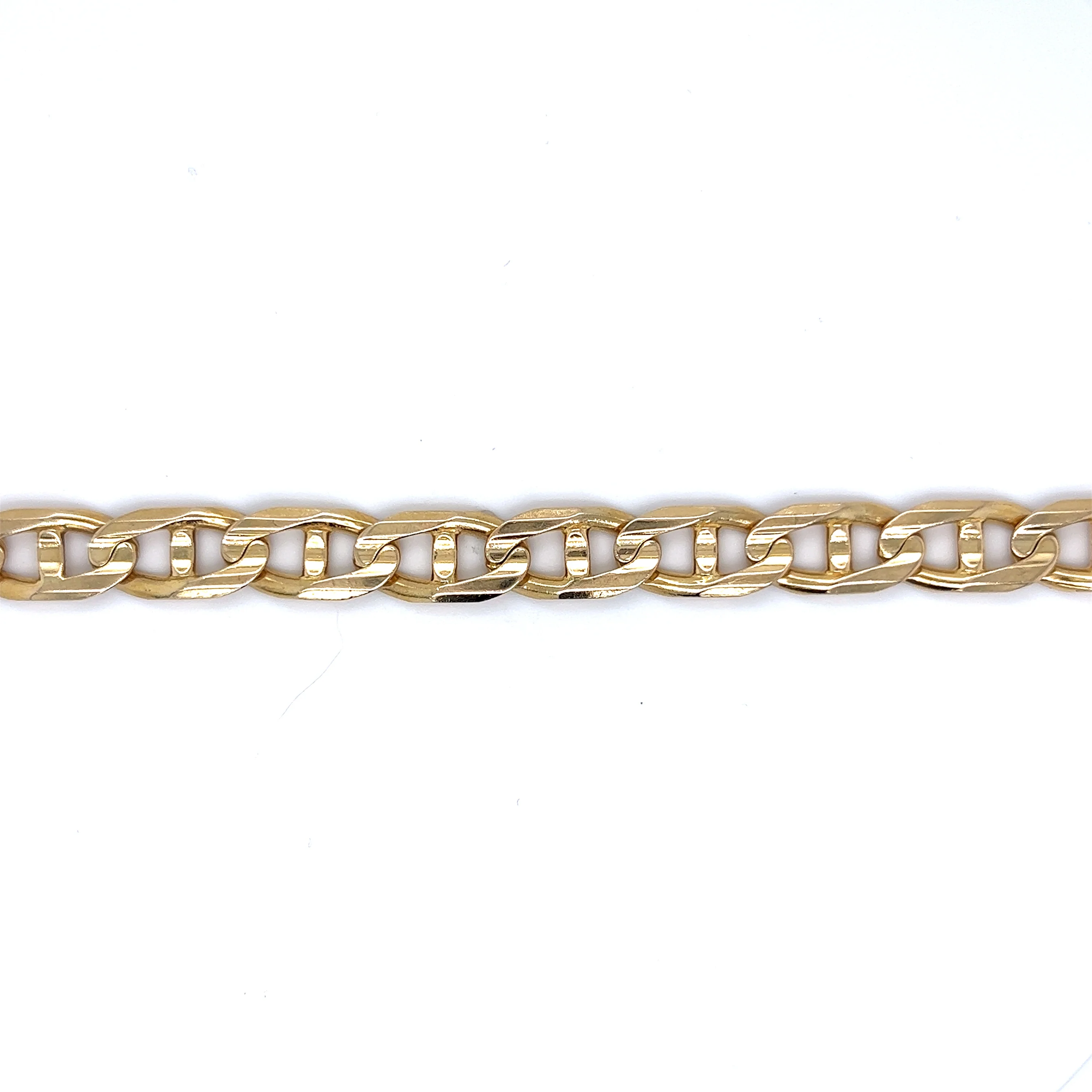 Men's Mariner Link Chain Bracelet in 14k Yellow Gold - Image 4