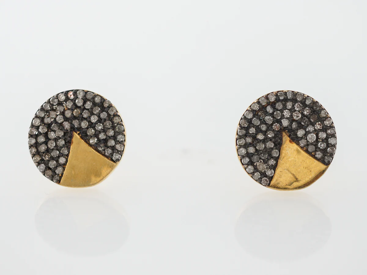 Half Carat Chocolate Diamond Earrings in Sterling Silver - Image 3