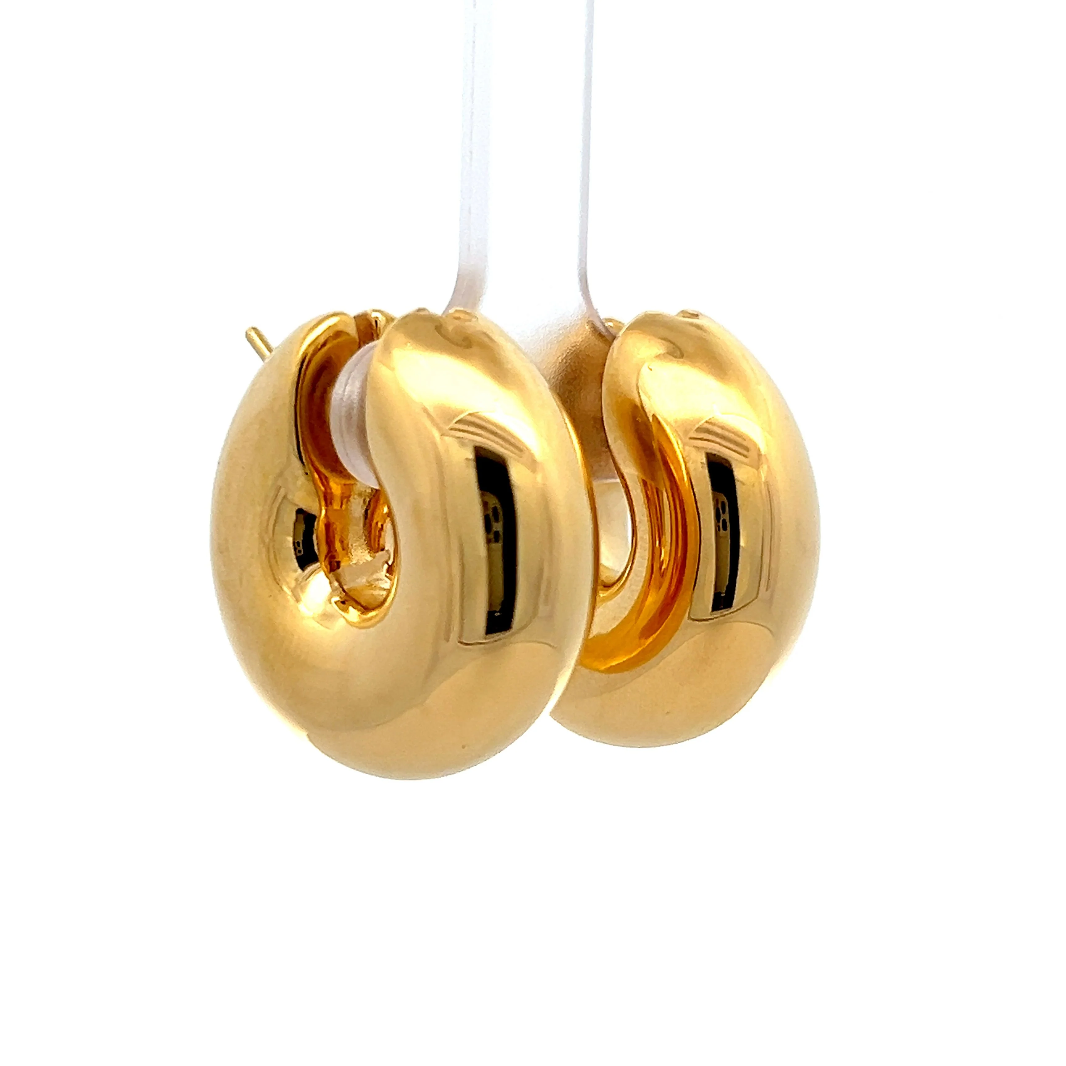 Chunky Bubble Hoop Earrings in 18k Yellow Gold - Image 3