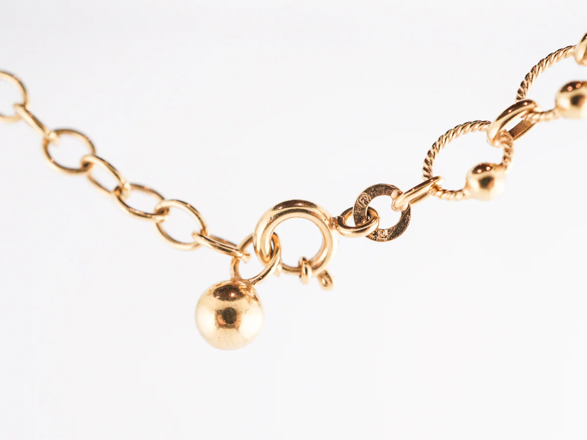 Circular Link Victorian Chain in 14k Yellow Gold - Image 4