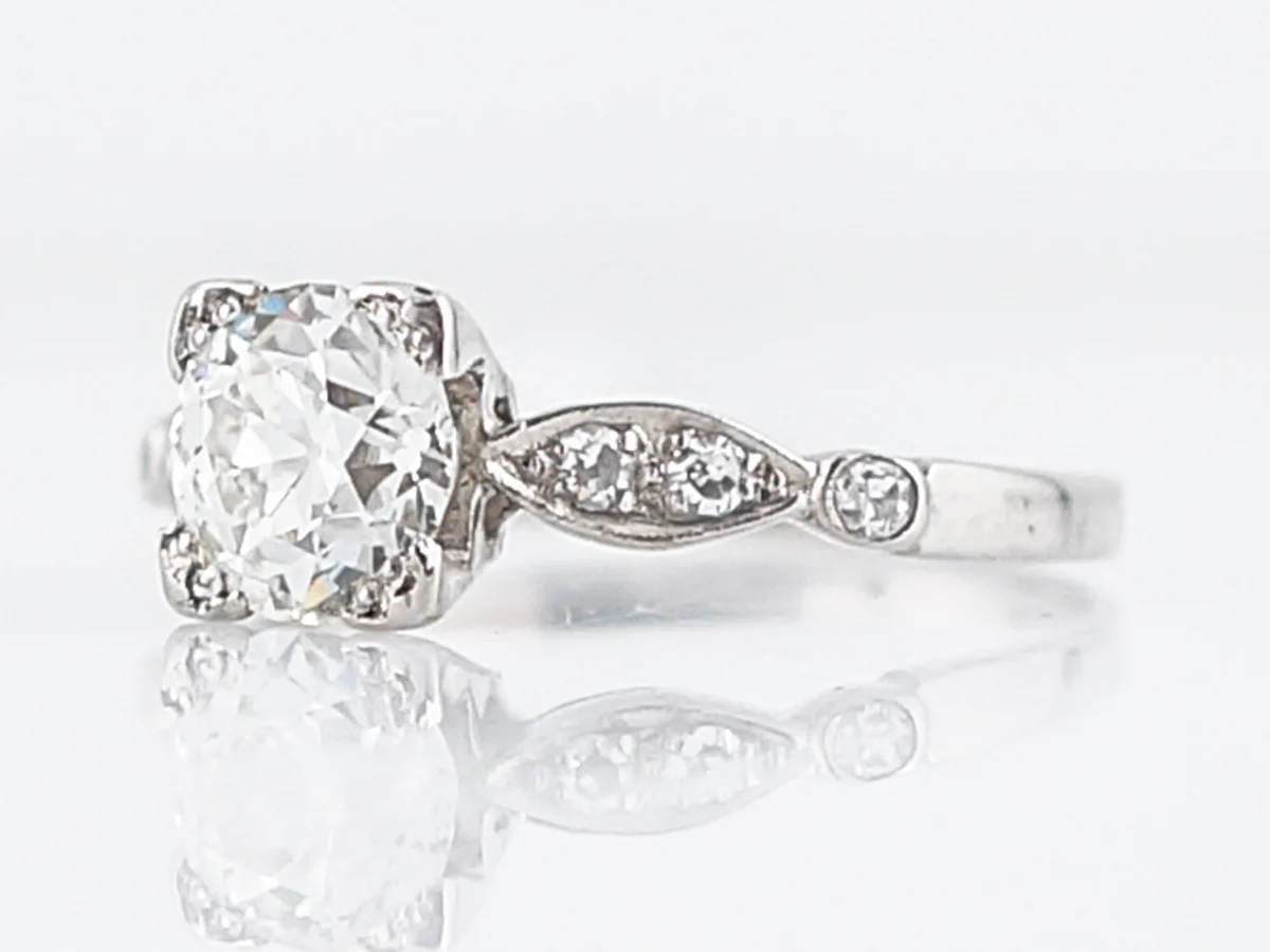 Classic 1930's European Diamond Engagement Ring - Image 2