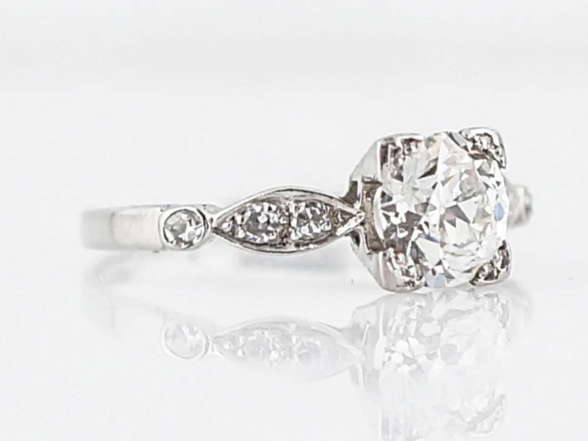 Classic 1930's European Diamond Engagement Ring - Image 3