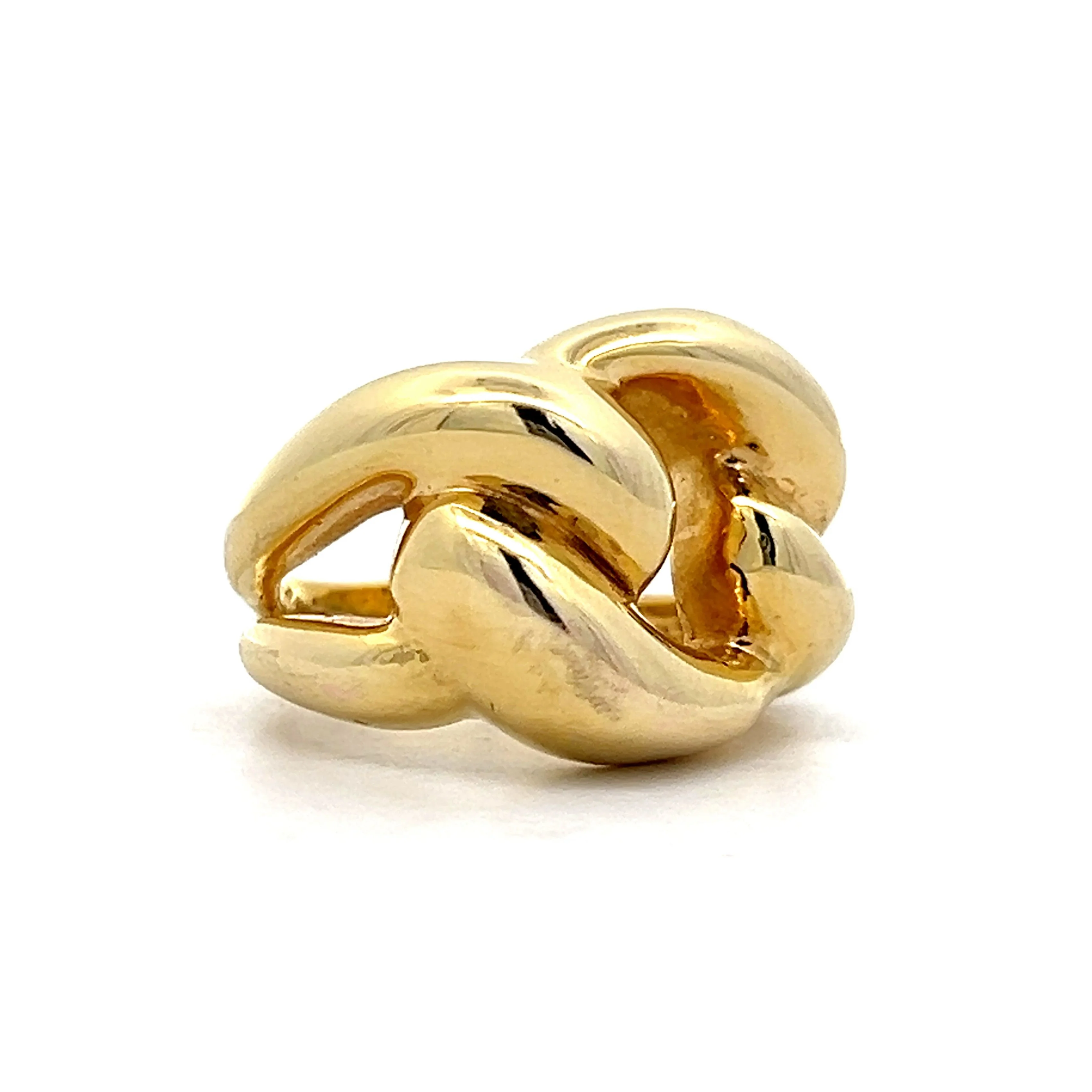 Classic Knotted Cocktail Ring in 14k Yellow Gold - Image 3
