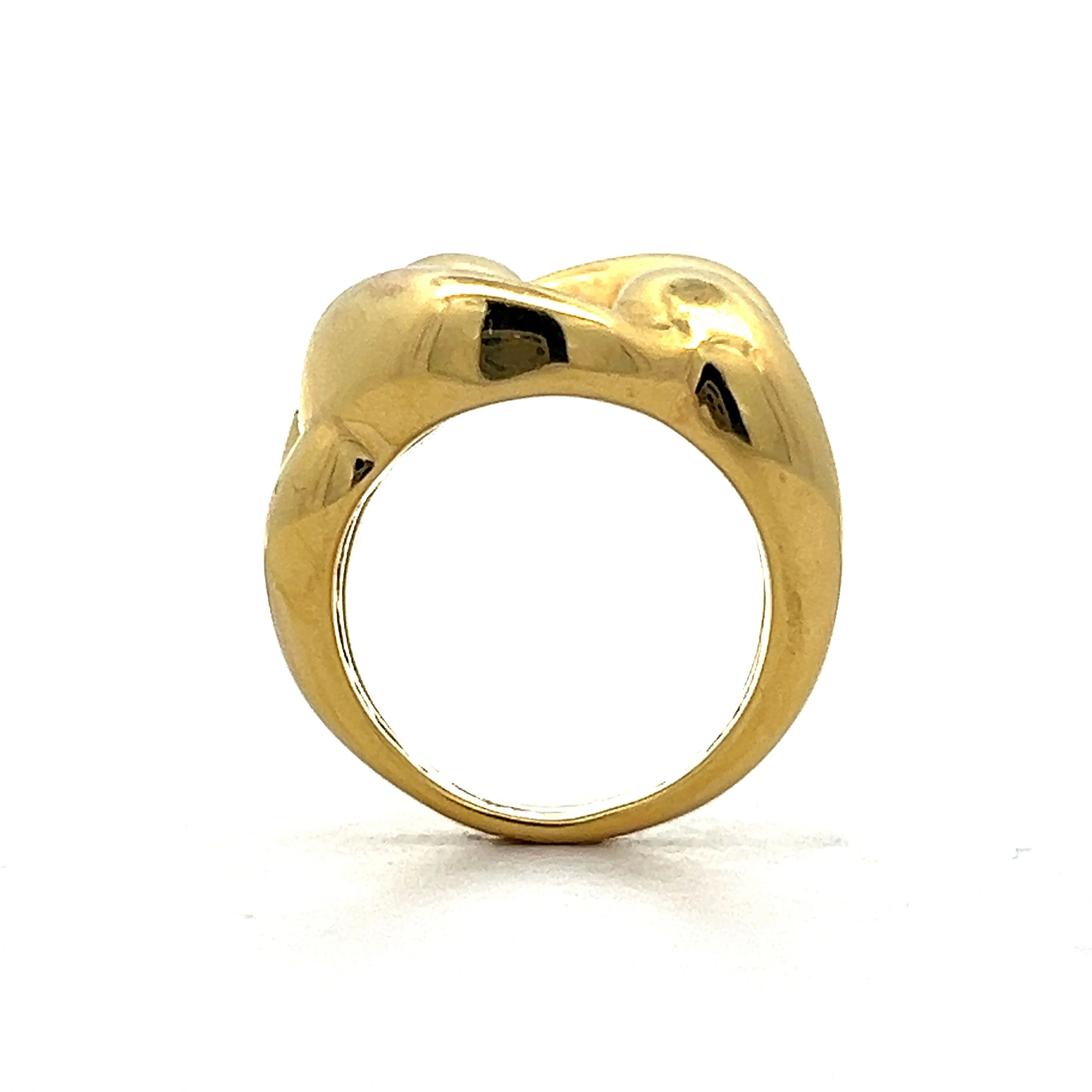 Classic Knotted Cocktail Ring in 14k Yellow Gold - Image 4