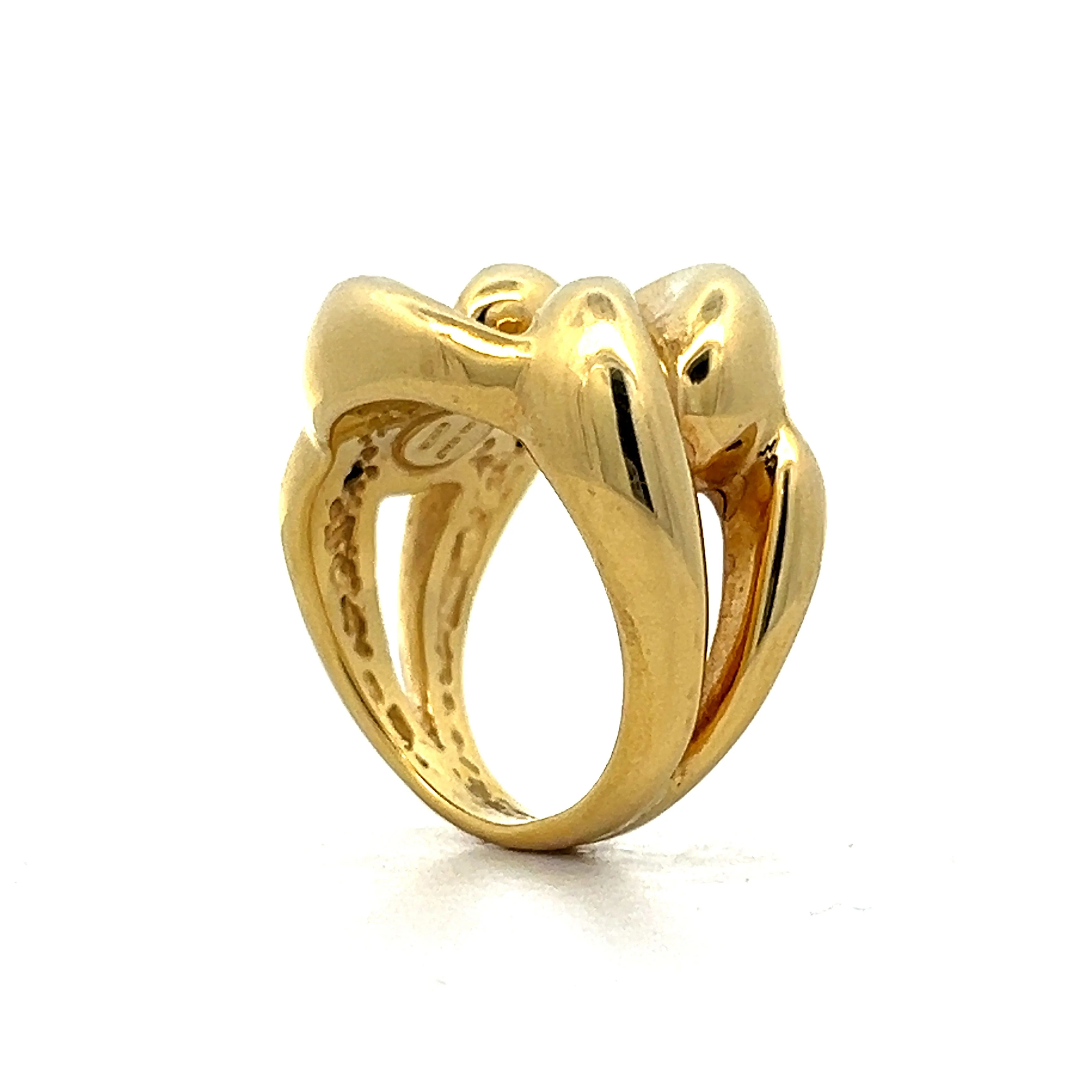 Classic Knotted Cocktail Ring in 14k Yellow Gold - Image 5
