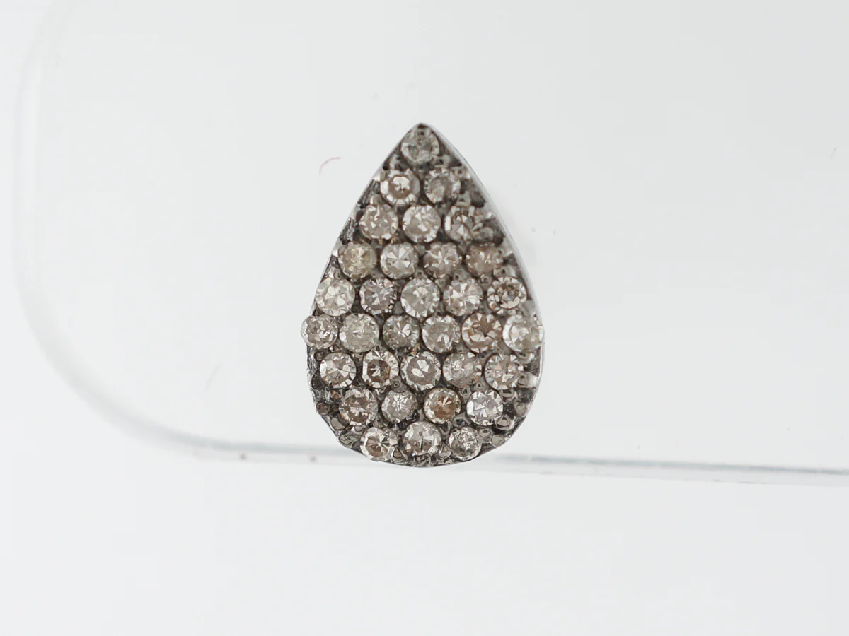 Cognac Diamond Stud Earrings in Sterling Silver - Image 3