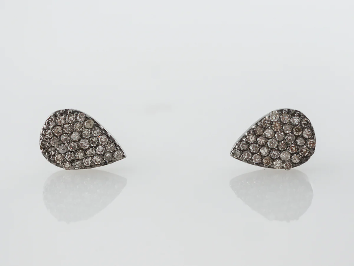 Cognac Diamond Stud Earrings in Sterling Silver - Image 4