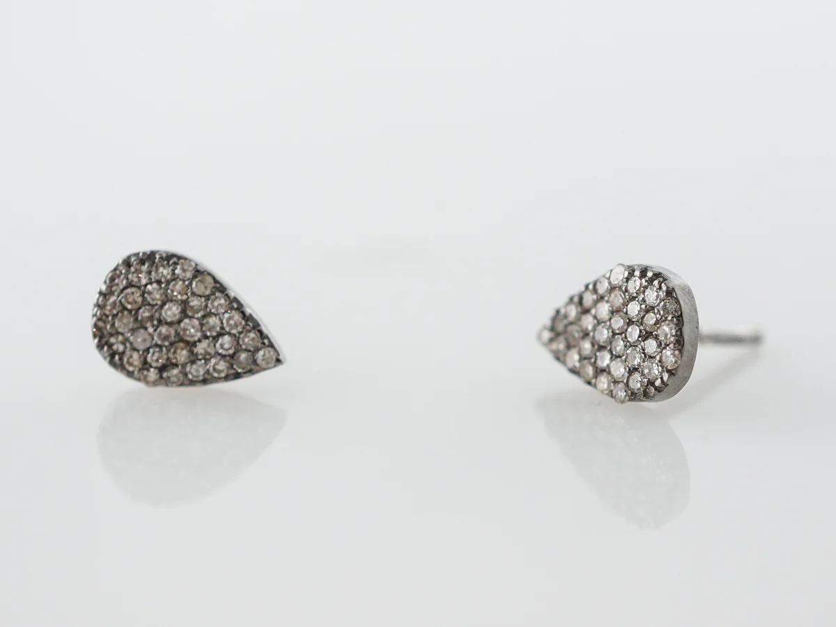 Cognac Diamond Stud Earrings in Sterling Silver - Image 5
