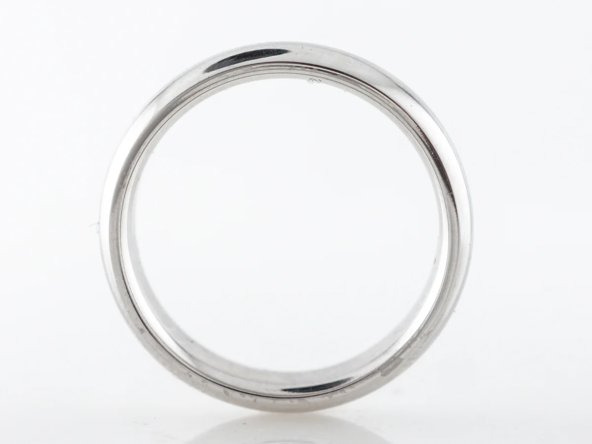 Comfort Fit Men's Band in Polished 14k White Gold - Image 2