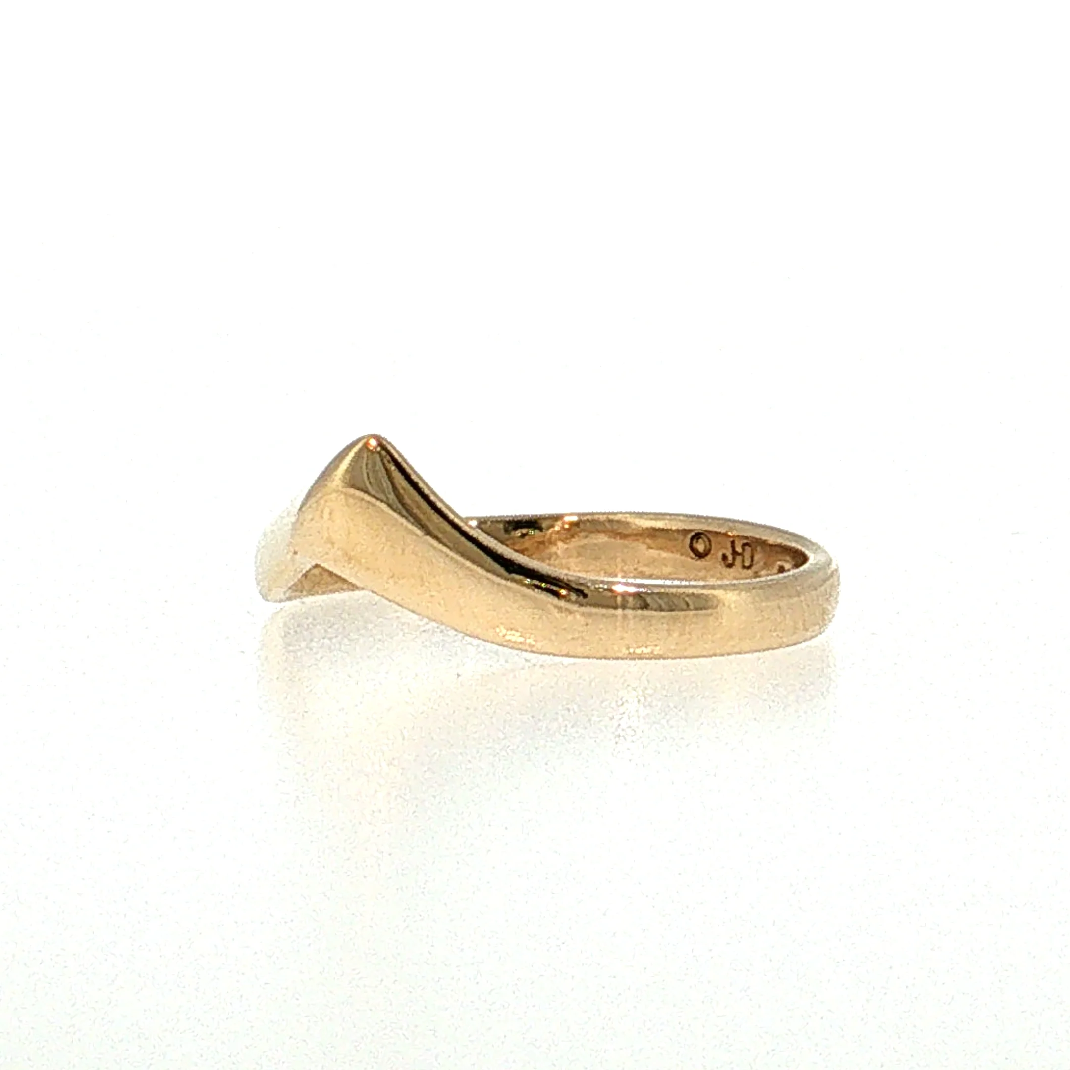 Contoured Stacking Band 14k Yellow Gold - Image 2