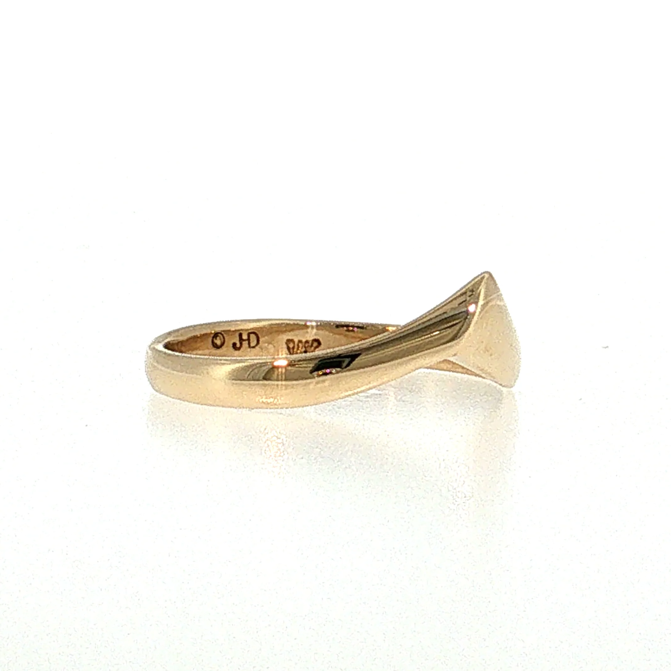 Contoured Stacking Band 14k Yellow Gold - Image 3