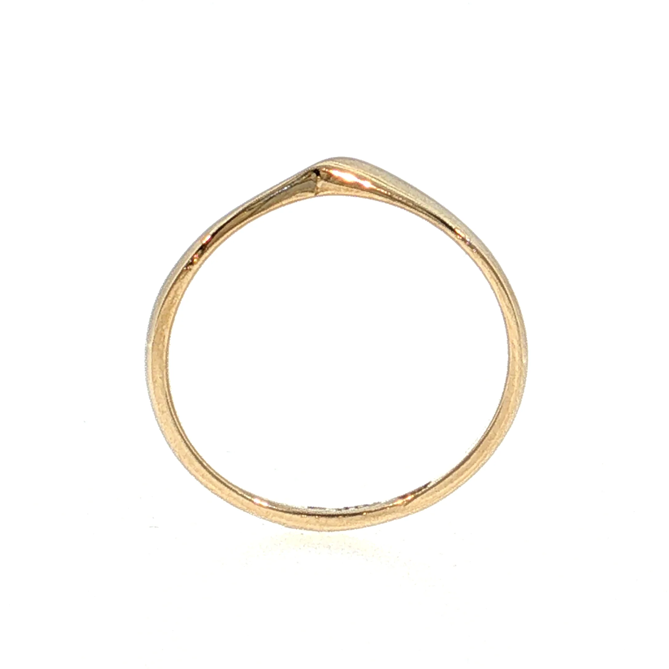 Contoured Stacking Band 14k Yellow Gold - Image 4