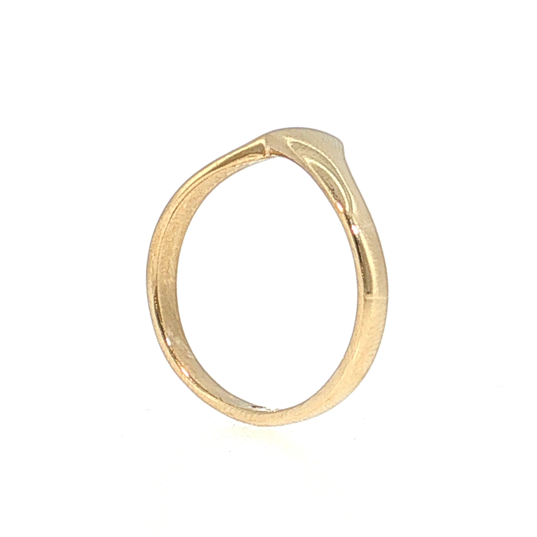 Contoured Stacking Band 14k Yellow Gold - Image 5