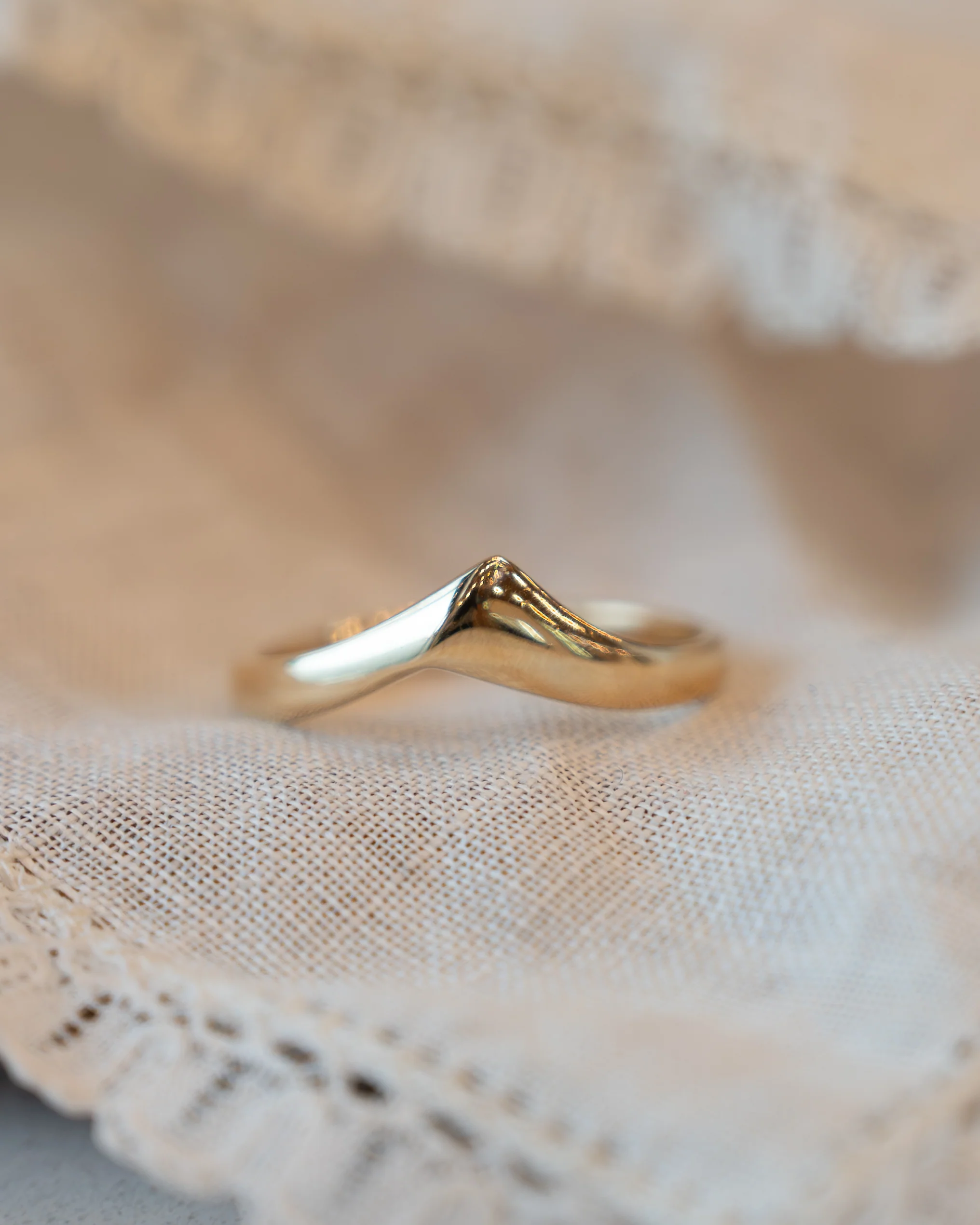 Contoured Stacking Band 14k Yellow Gold - Image 6