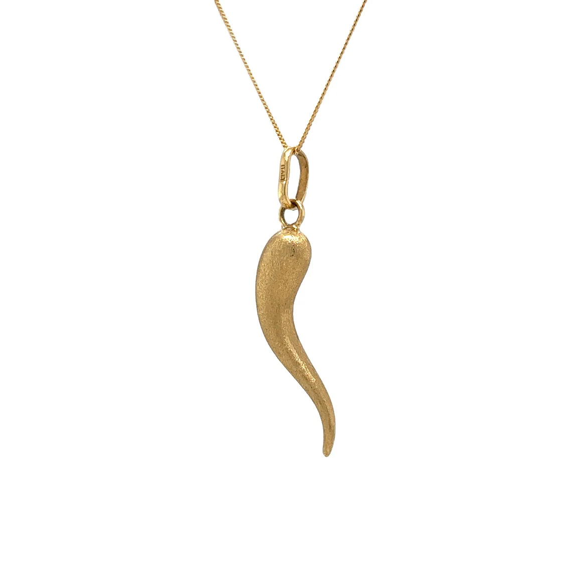 Cornicello Pendant Necklace in 14k Yellow Gold - Image 2