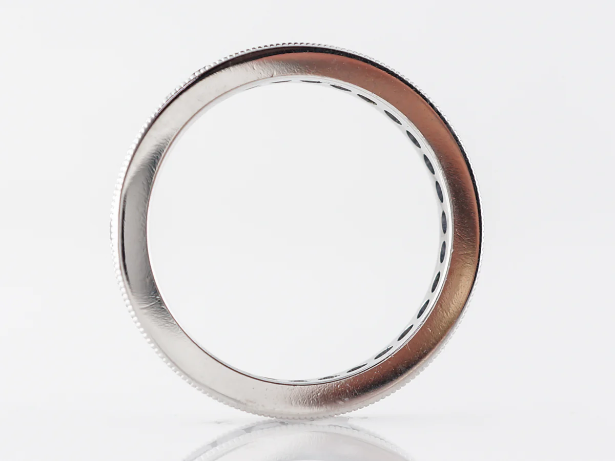Deco Style Sapphire Band in 14k White Gold - Image 2