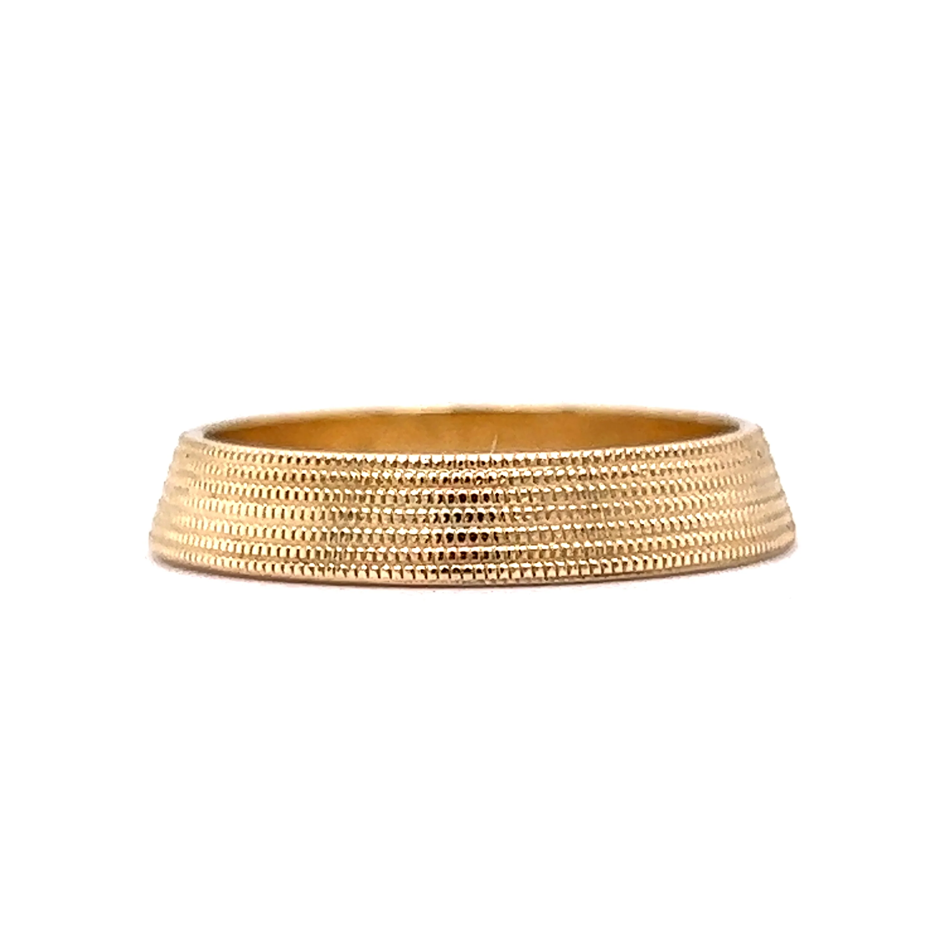 Milgrain Detailed Stacking Band in 14k Yellow Gold
