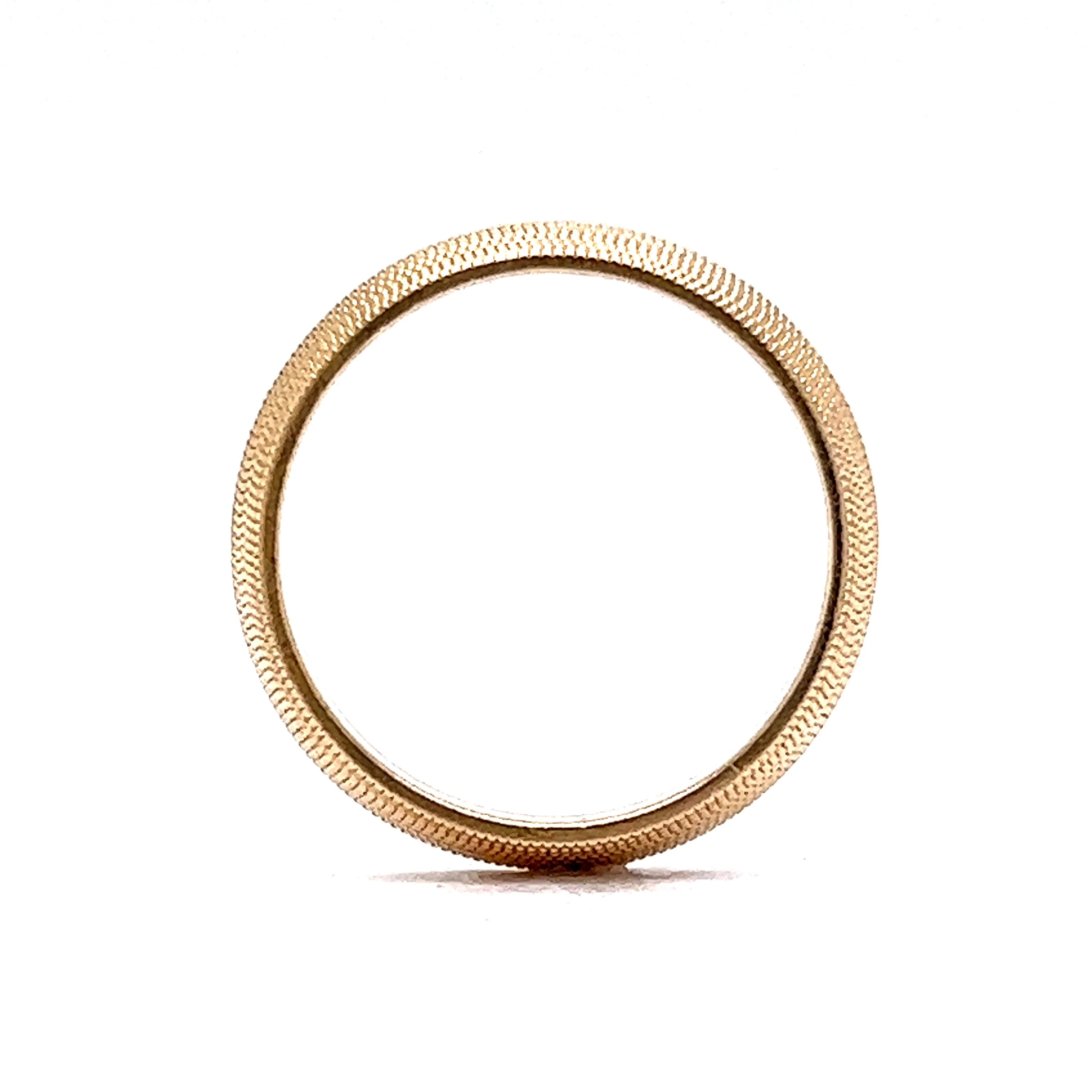 Milgrain Detailed Stacking Band in 14k Yellow Gold - Image 4
