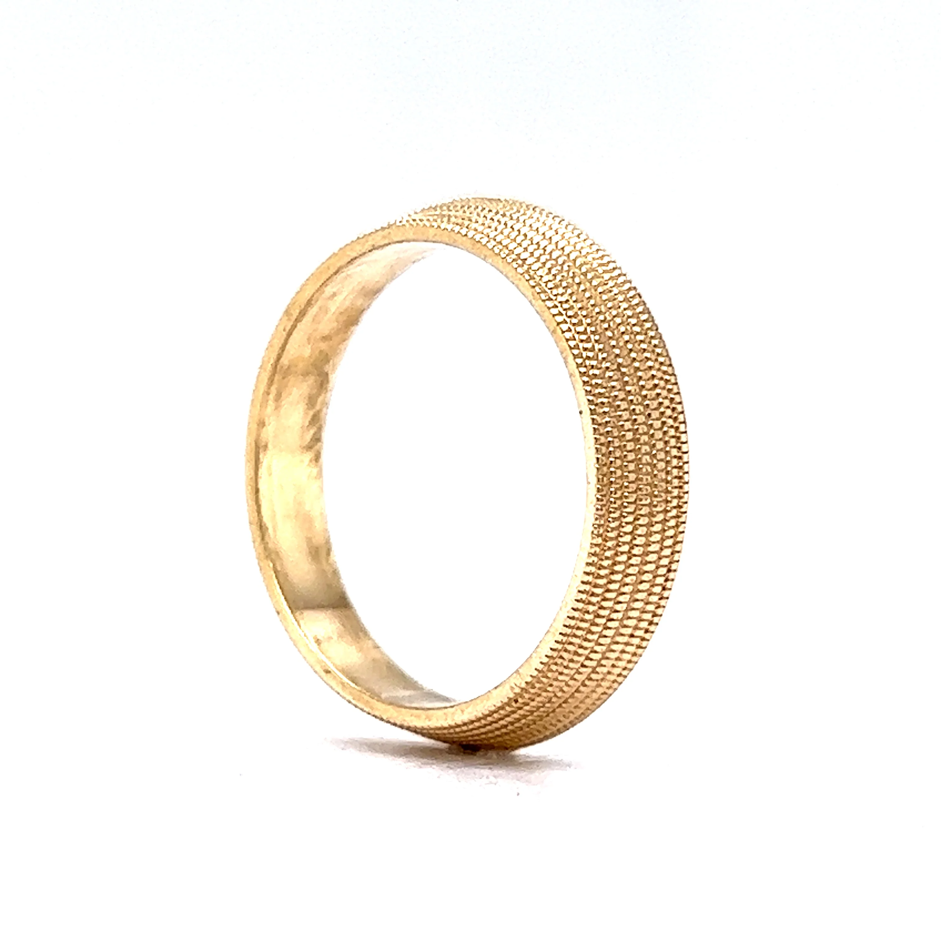 Milgrain Detailed Stacking Band in 14k Yellow Gold - Image 5