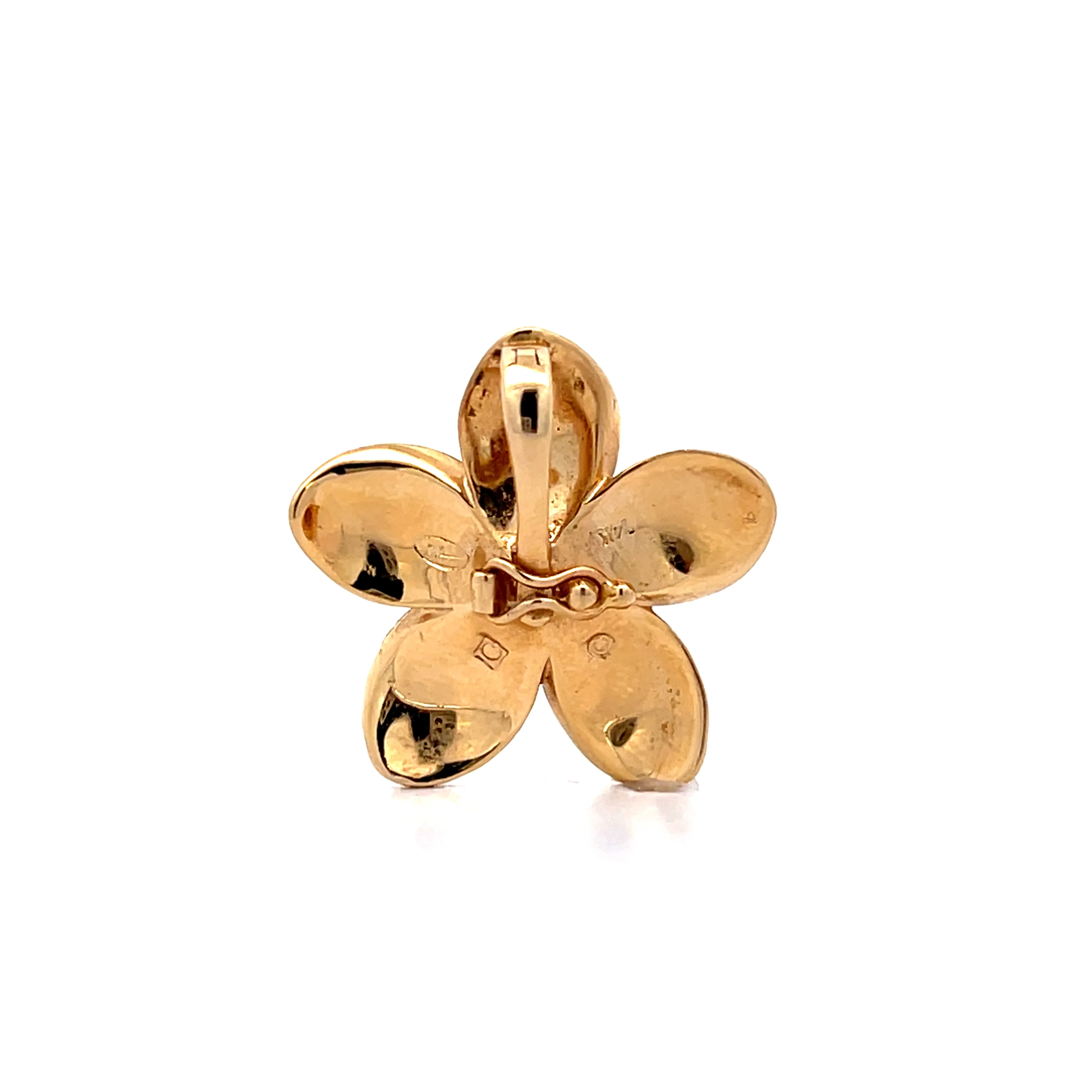 Denny Wong Diamond Plumeria Pendant 14k Gold - Image 2