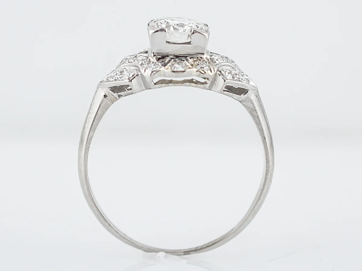 Diamond Antique Engagement Ring Art Deco Geometric - Image 4