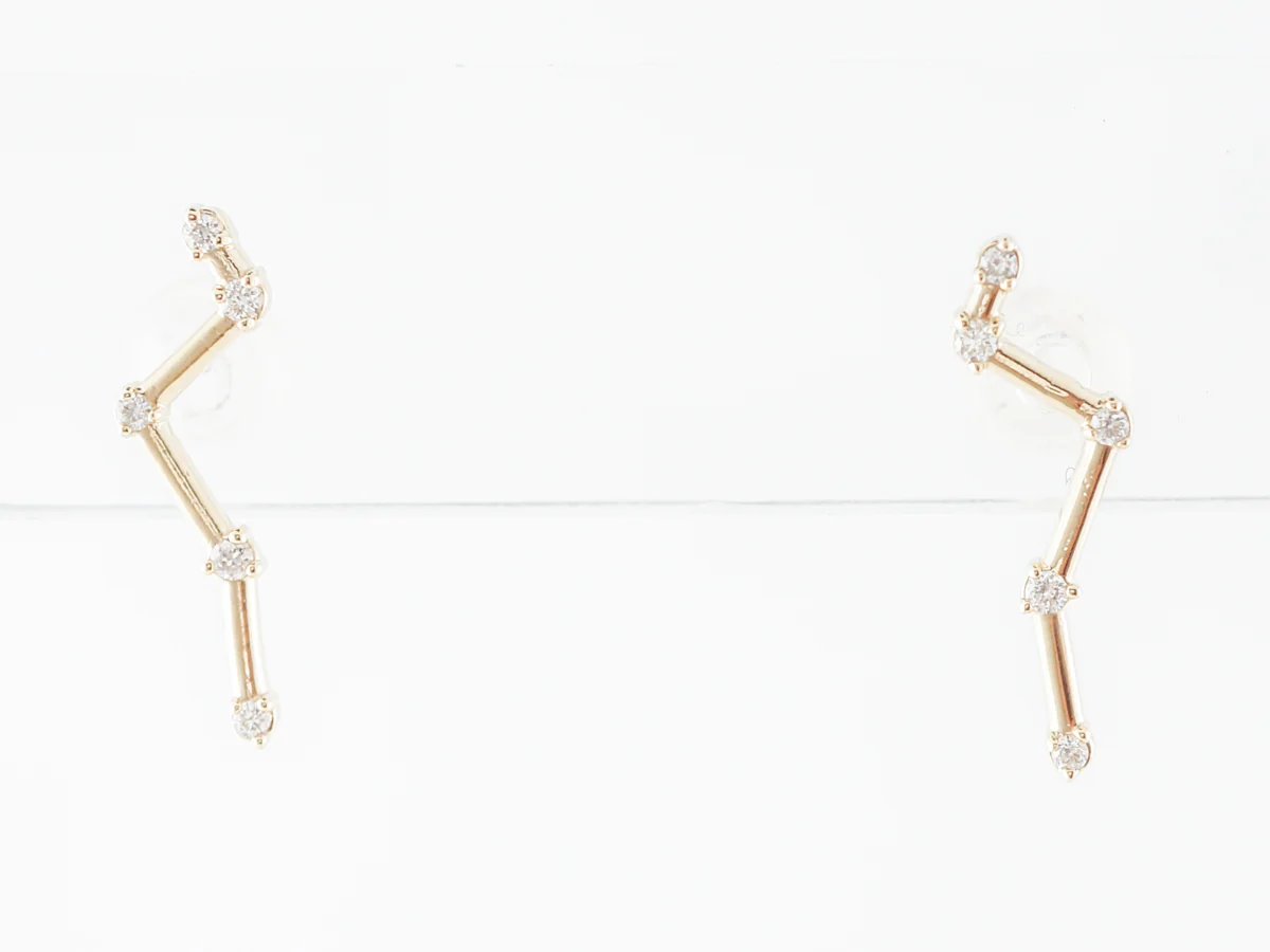 Diamond Constellation Earrings in 14k Yellow Gold