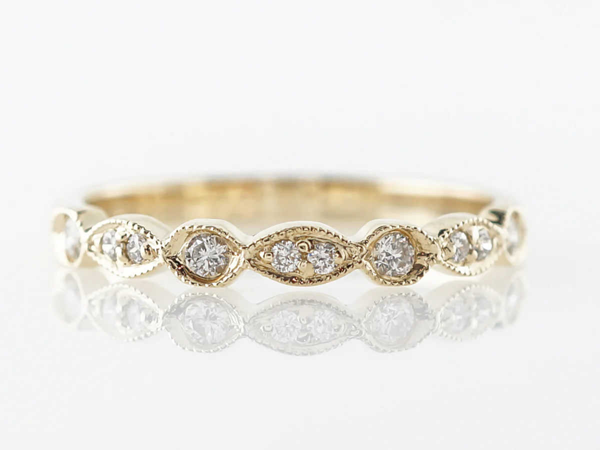 Diamond Half-Eternity Band in 14k Yellow Gold
