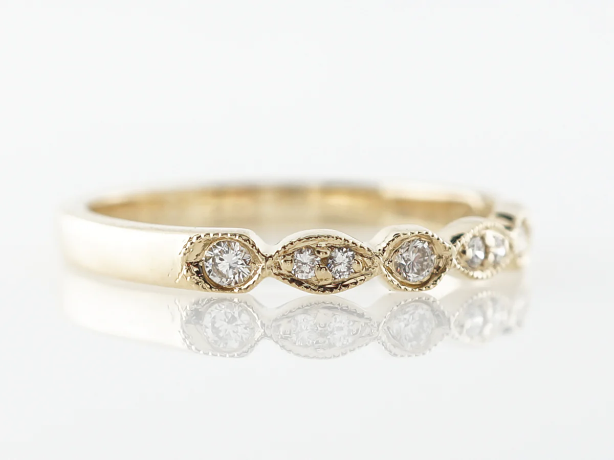 Diamond Half-Eternity Band in 14k Yellow Gold - Image 4
