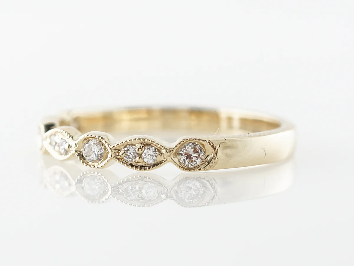 Diamond Half-Eternity Band in 14k Yellow Gold - Image 5