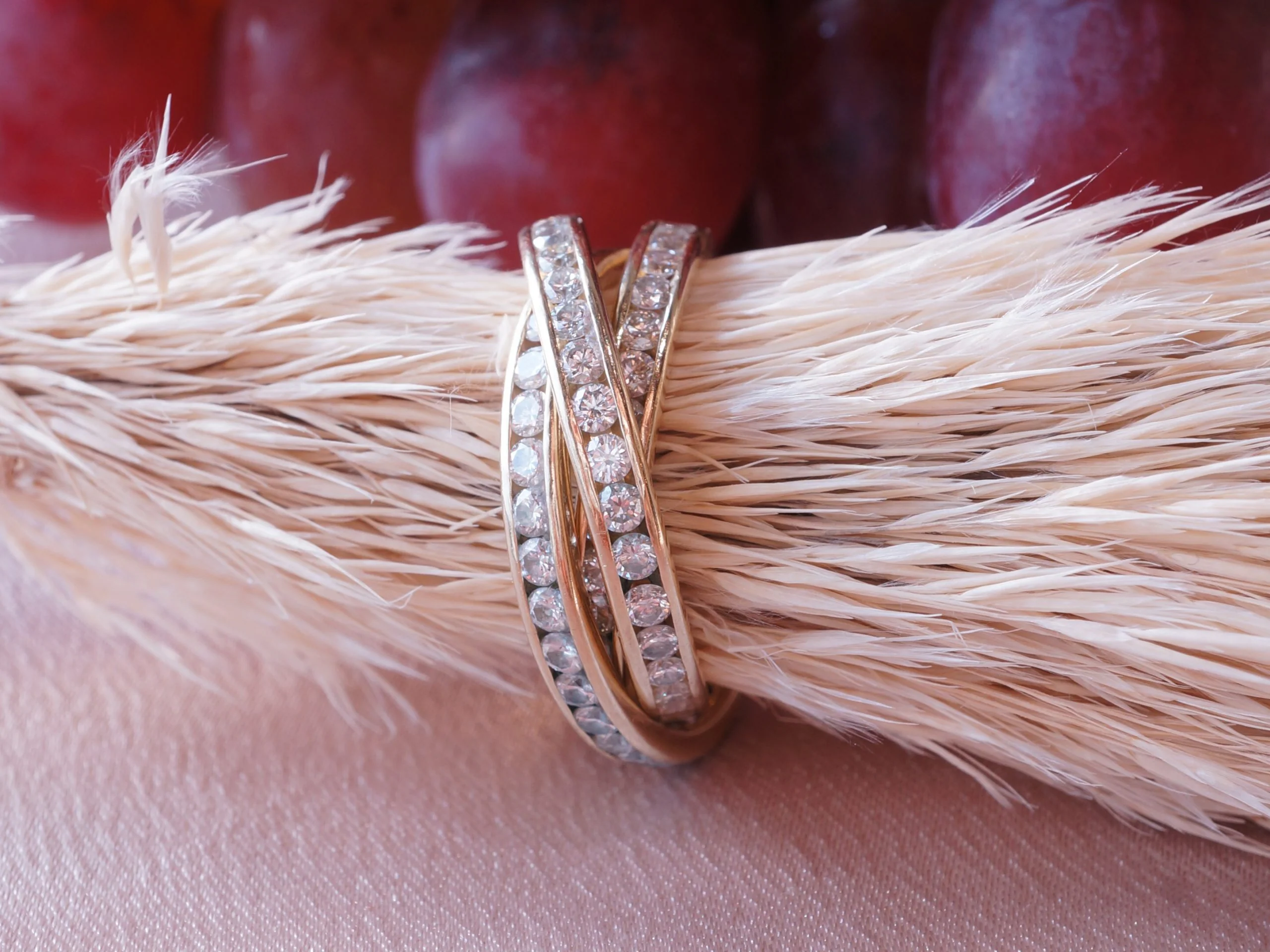 Diamond Eternity Trinity Ring in 14k Yellow Gold - Image 6