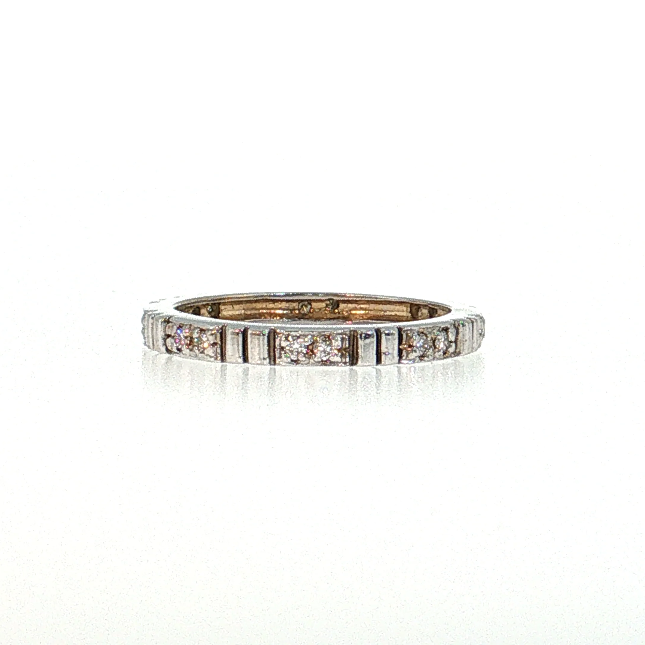 Diamond Eternity Wedding Band 18k White Gold - Image 2