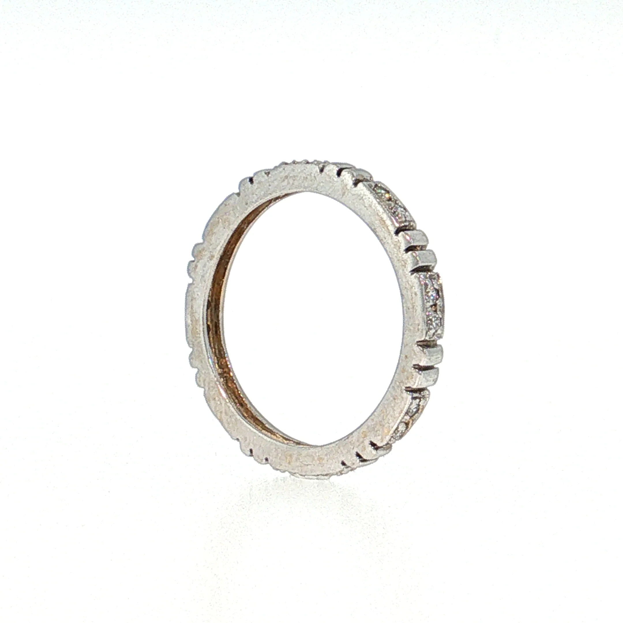 Diamond Eternity Wedding Band 18k White Gold - Image 5