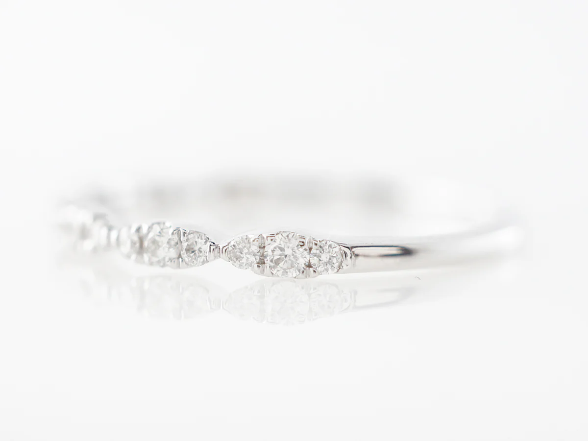 Diamond Pave Wedding Band in 14k White Gold - Image 2
