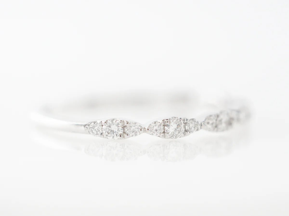 Diamond Pave Wedding Band in 14k White Gold - Image 3